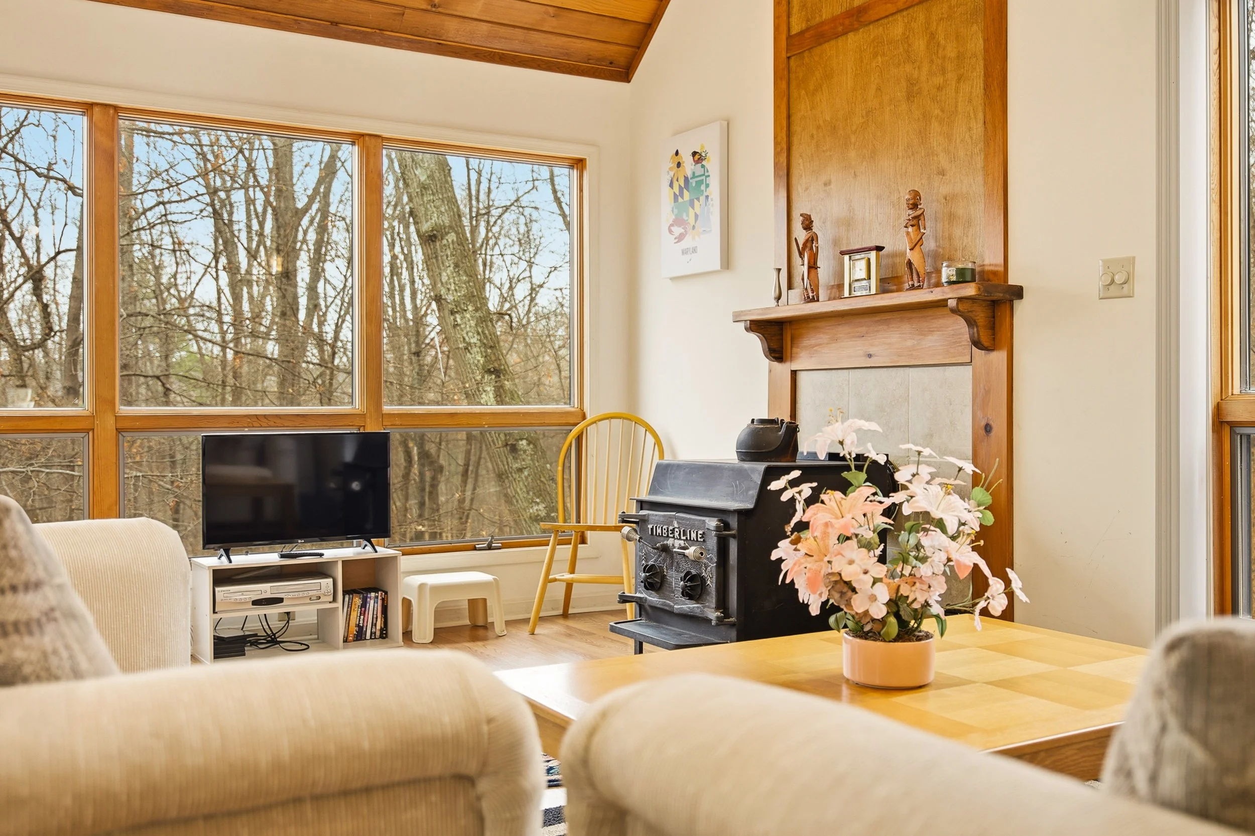 Bright living room photographed by a Martinsburg WV real estate photographer