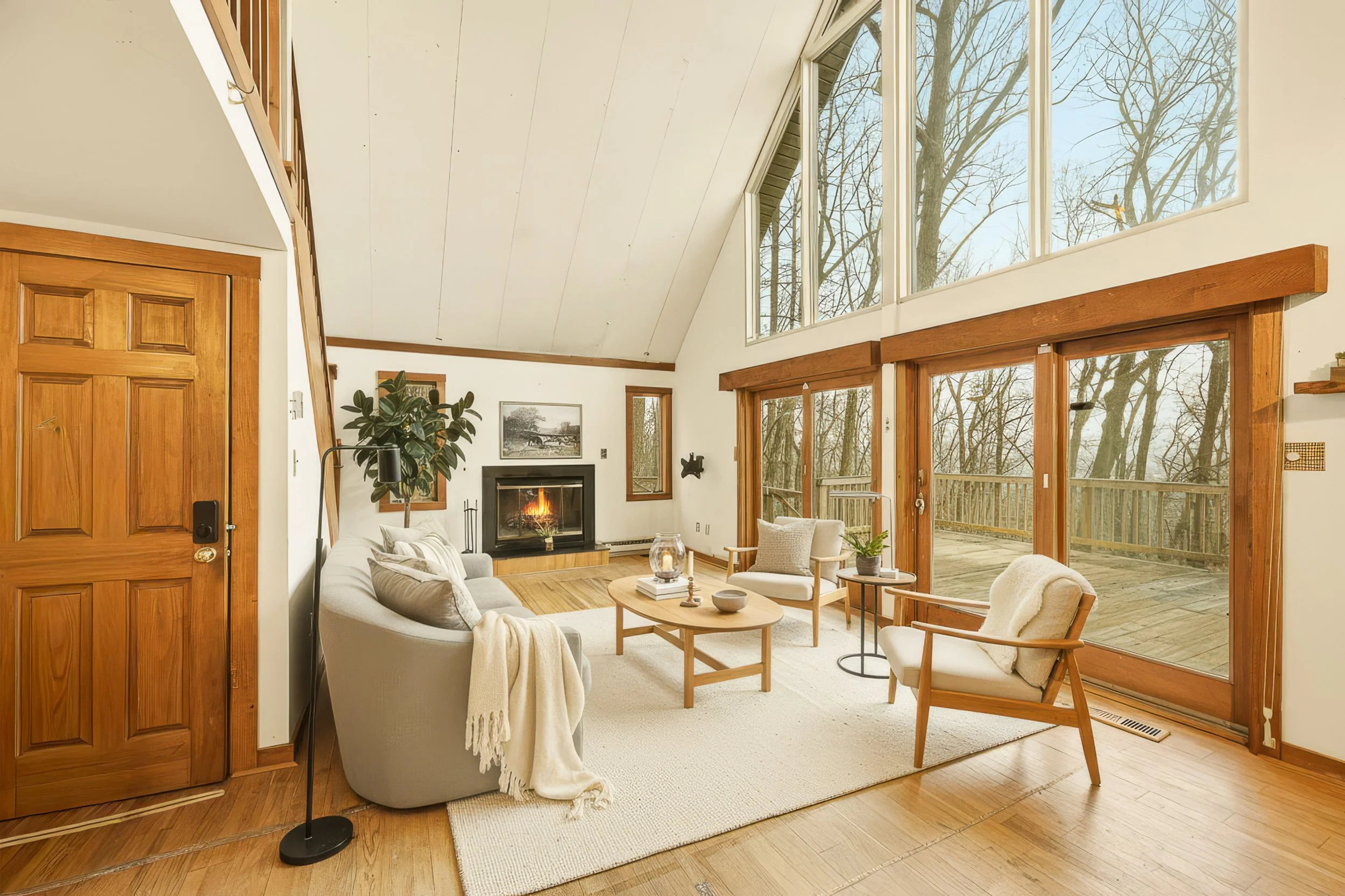 Bright living room photographed by a Martinsburg West Virginia real estate photographer