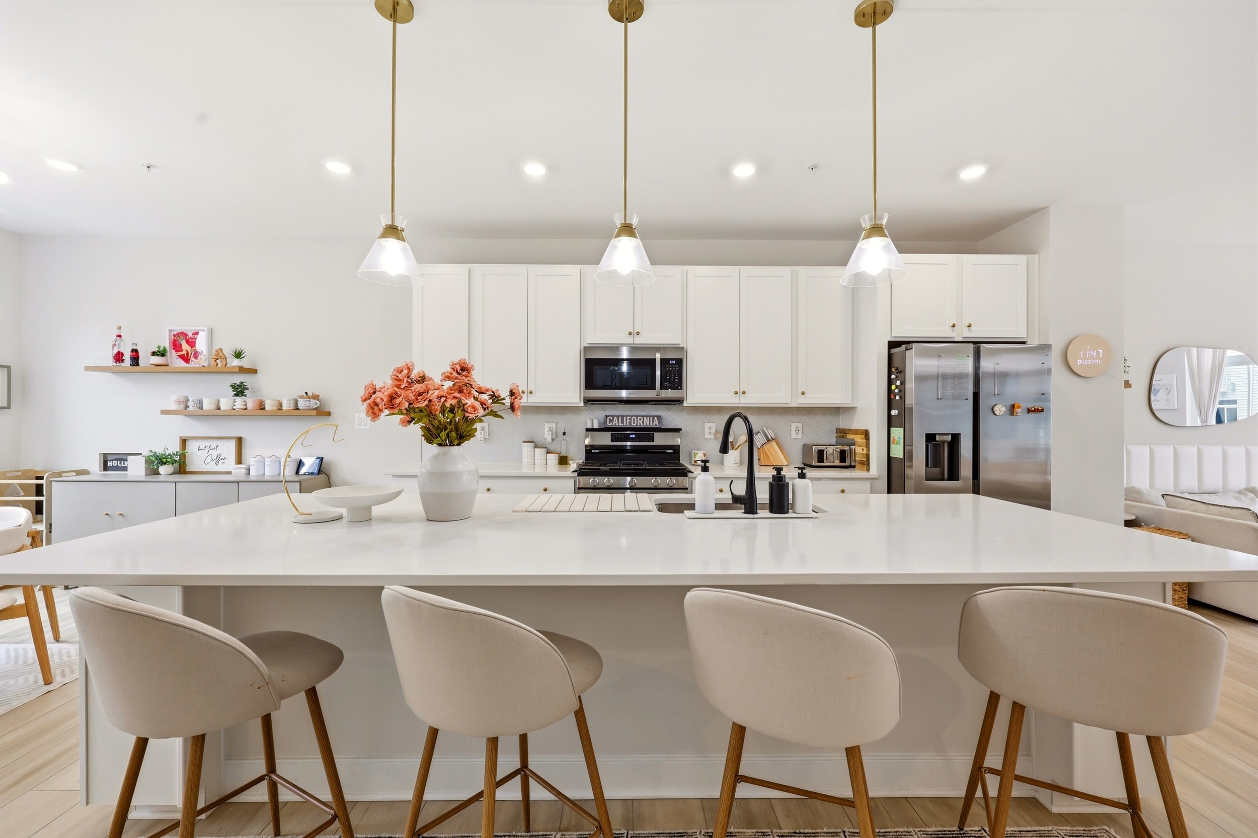 kitchen  real estate photography highlighting natural light in a Martinsburg wv home