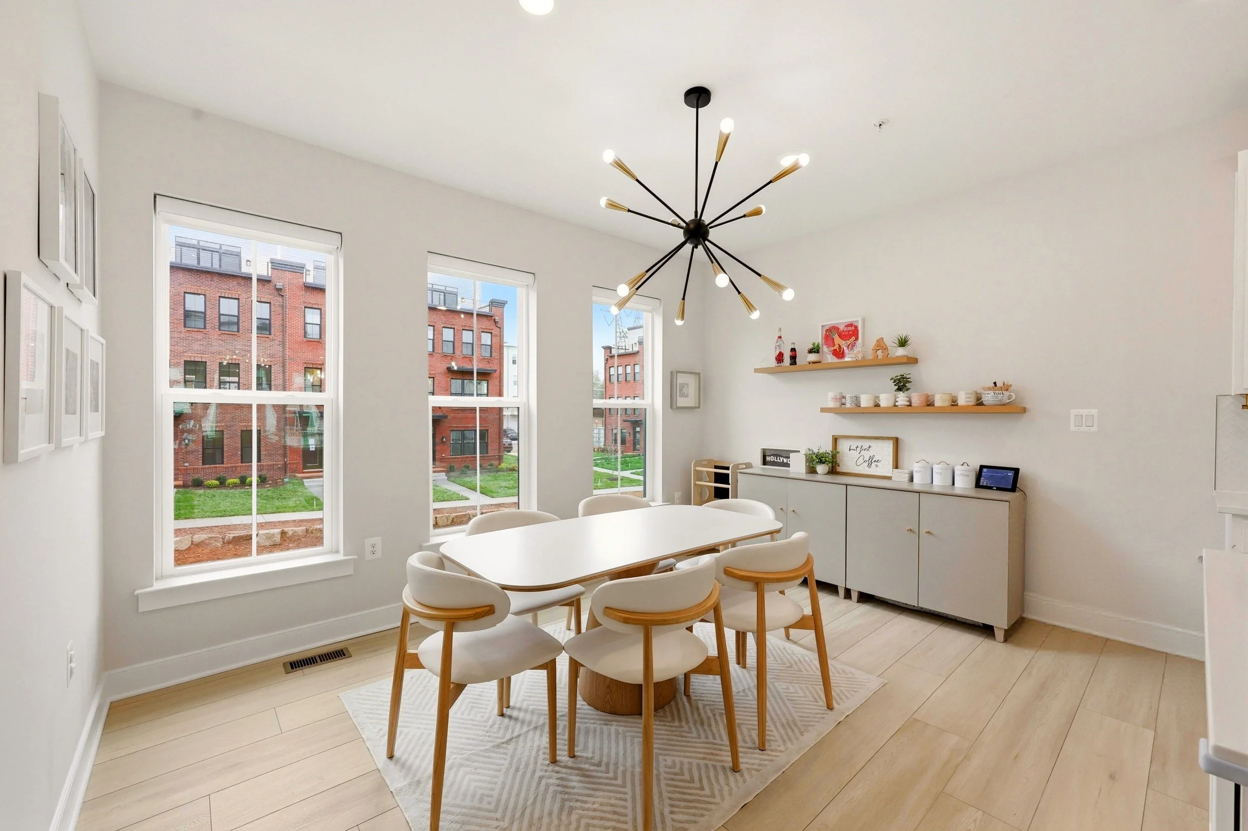 dining room  real estate photography highlighting natural light in a Martinsburg wv home