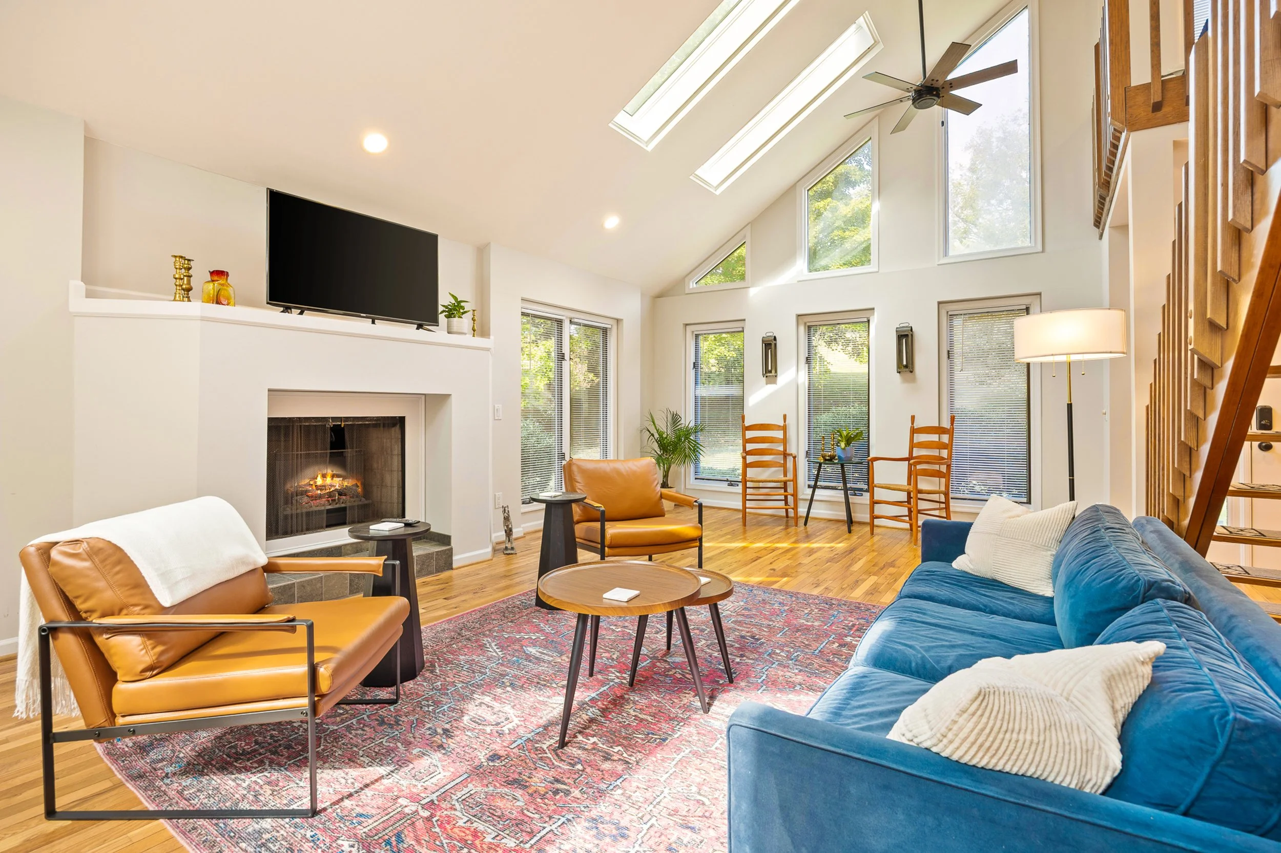 Bright living room photographed by a Martinsburg WV real estate photographer