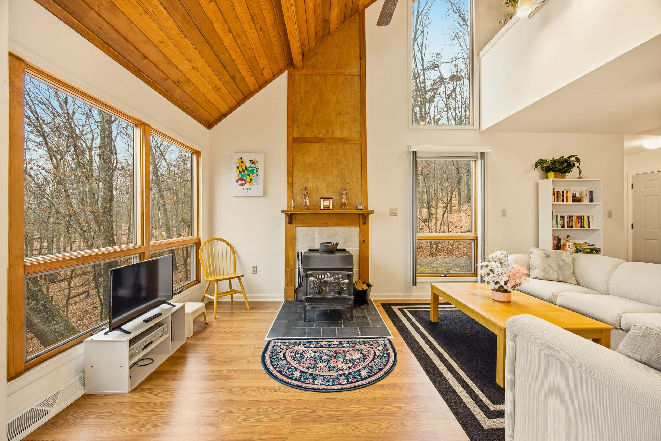 Bright living room photographed by a Martinsburg WV real estate photographer