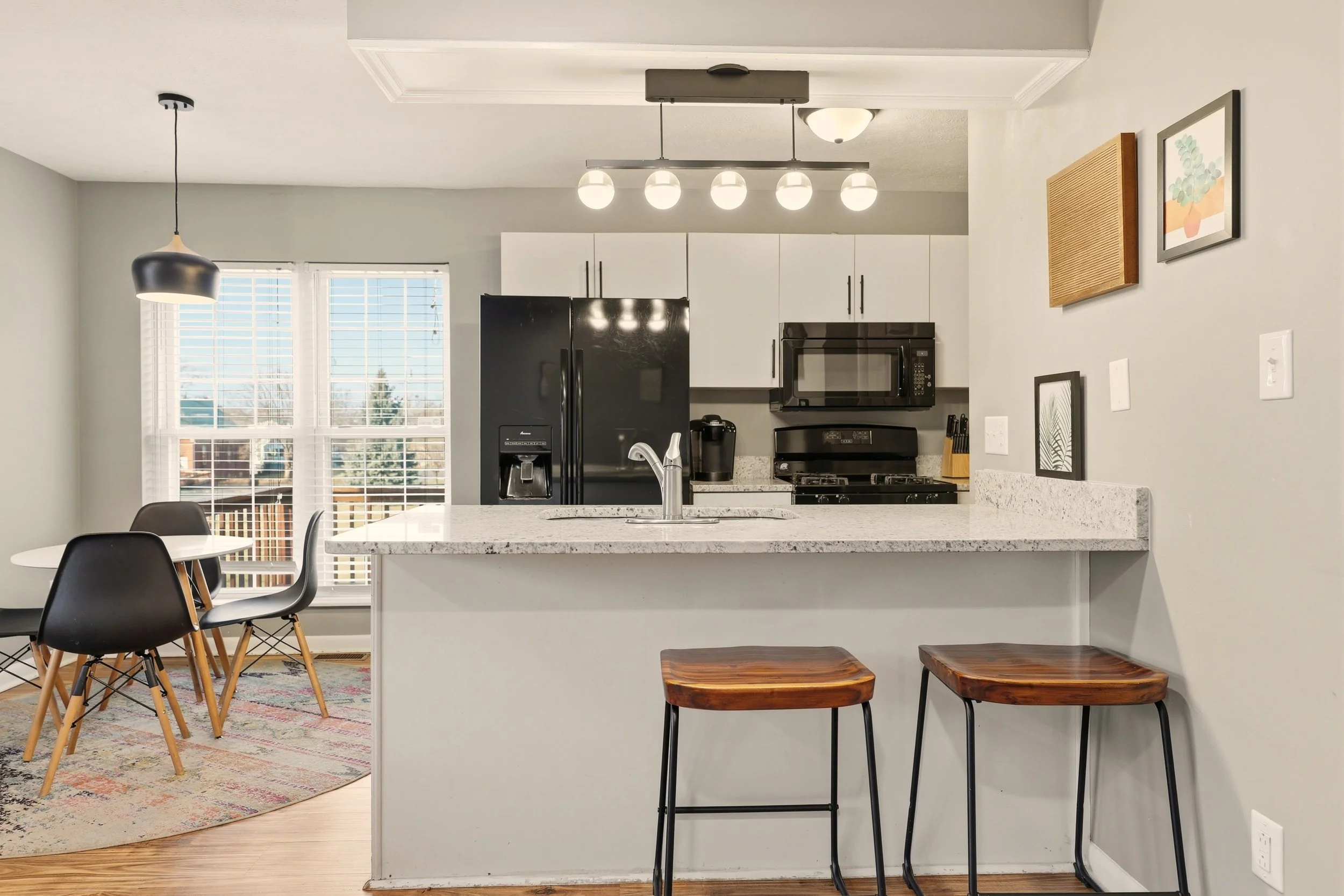 Clean modern kitchen interior photography for a Martinsburg West Virginia home listing