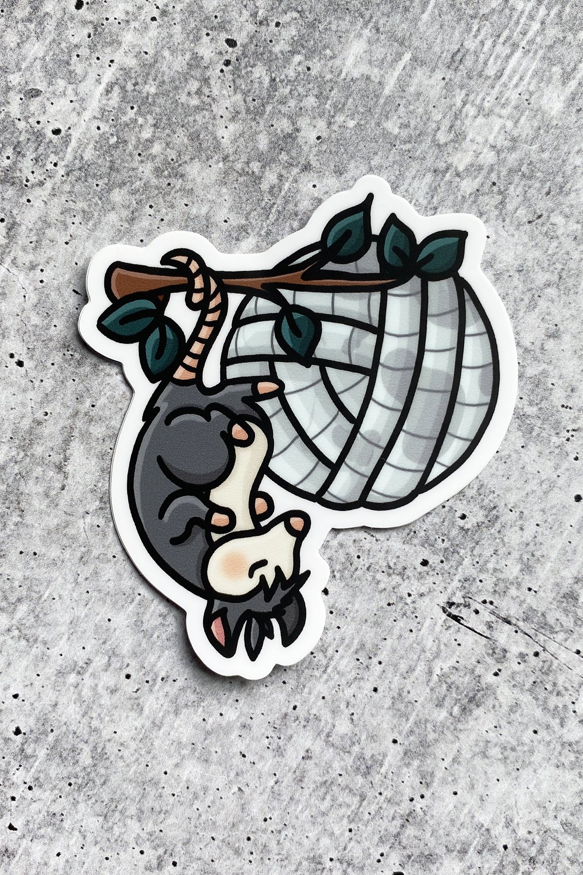 Sleepy Opossum Sticker