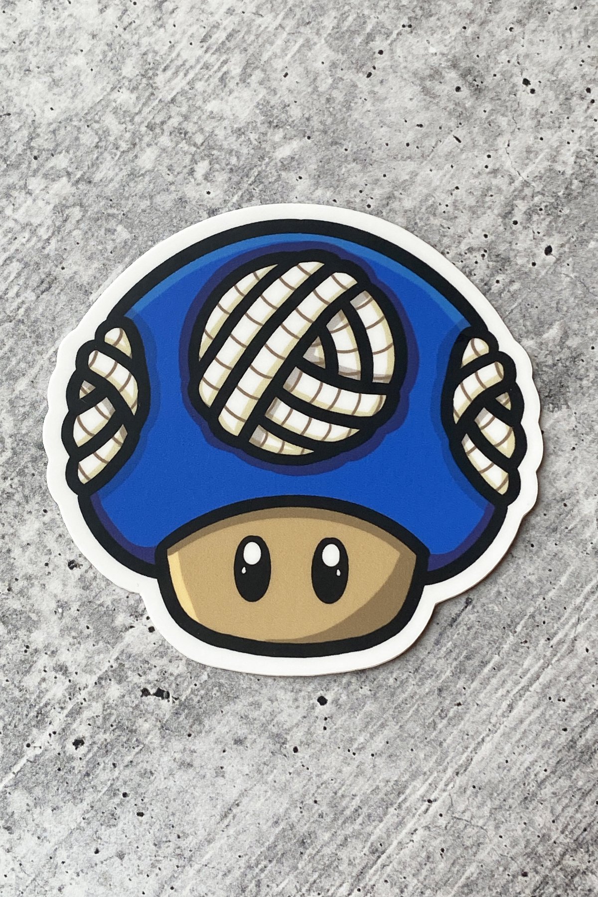 Blue Yarnshroom Sticker