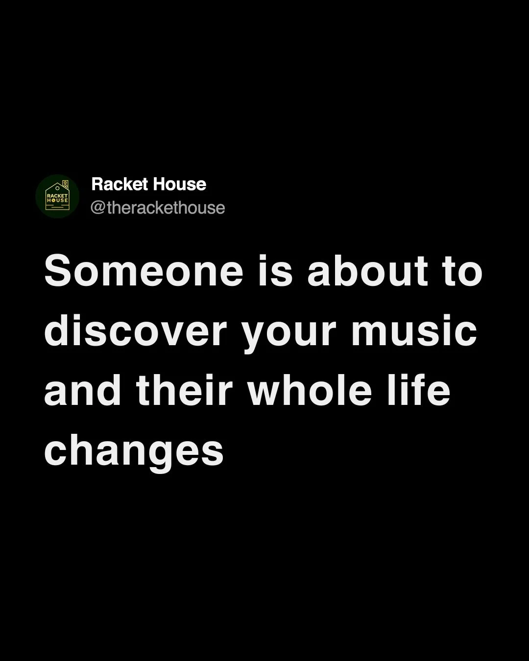 This is the reason we do it. To change lives with our art. Your next song has the power to completely change history. Send this to yourself and all your artist friends as a reminder 

#independentartist #musician #motivationmonday #musicmarketing #in
