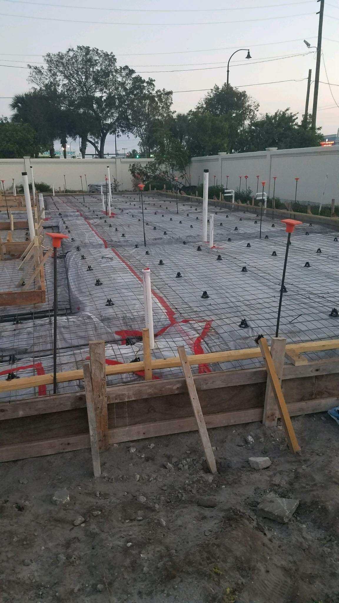 A slab pour at the Cricket Club by D.R. Horton in Lauderhill, FL.