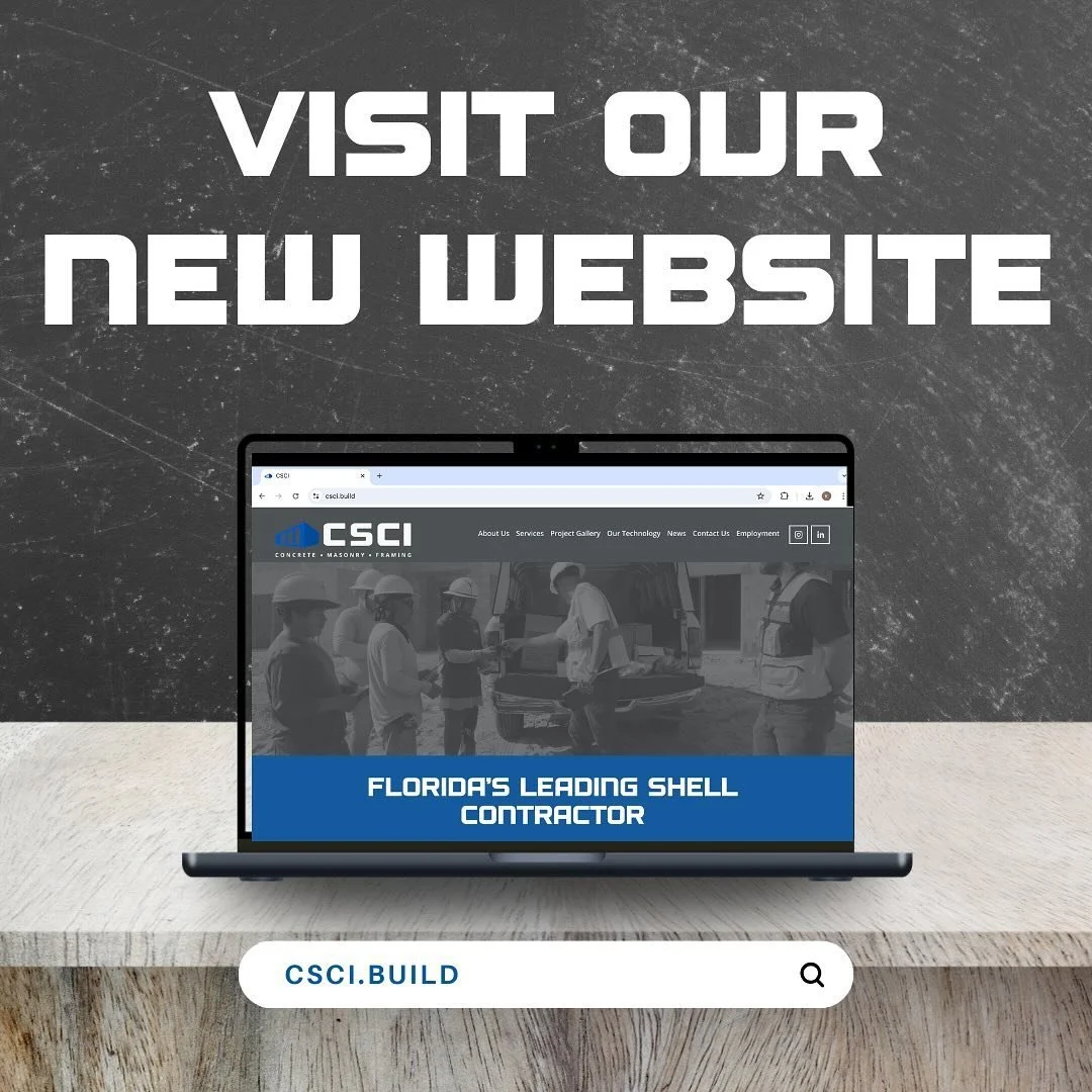 Have you checked out our new website? If not, click the link in our bio. CSCI.build has a  look and all the information you&rsquo;ve been asking for about Florida&rsquo;s Leading Shell Contractor!