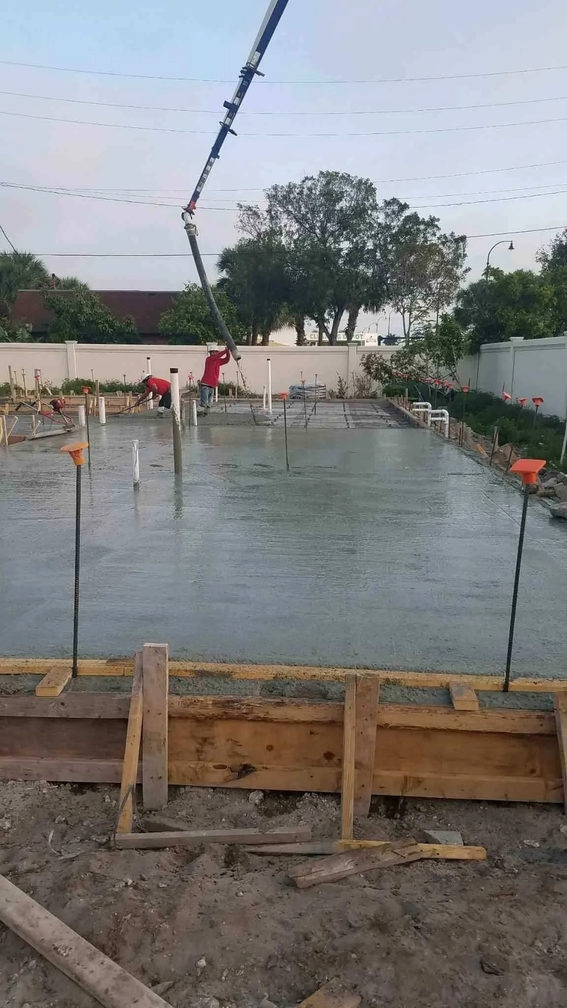 A slab pour at the Cricket Club by D.R. Horton in Lauderhill, FL.