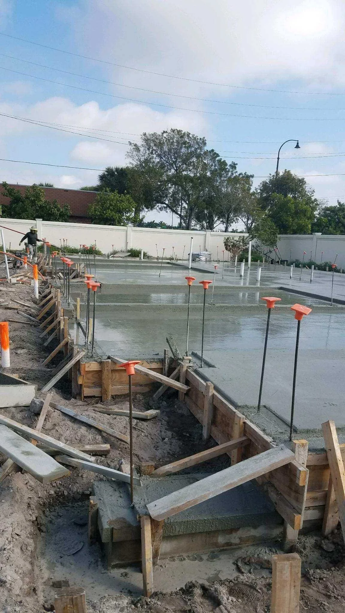 A slab pour at the Cricket Club by D.R. Horton in Lauderhill, FL.