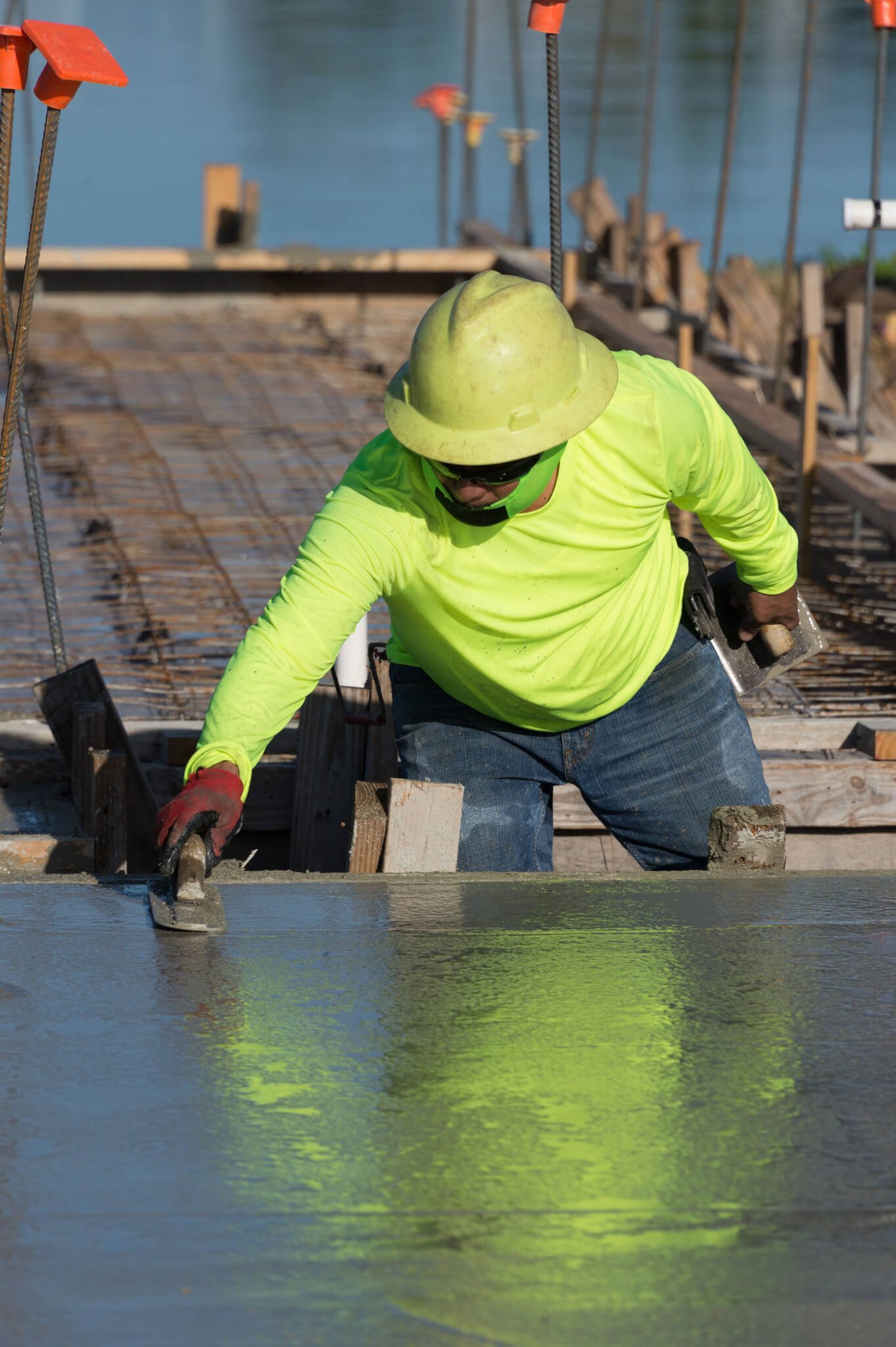 Concrete form and pour at Valencia Bay in Boynton Beach, FL, by GL Homes. A large scale active adult community.