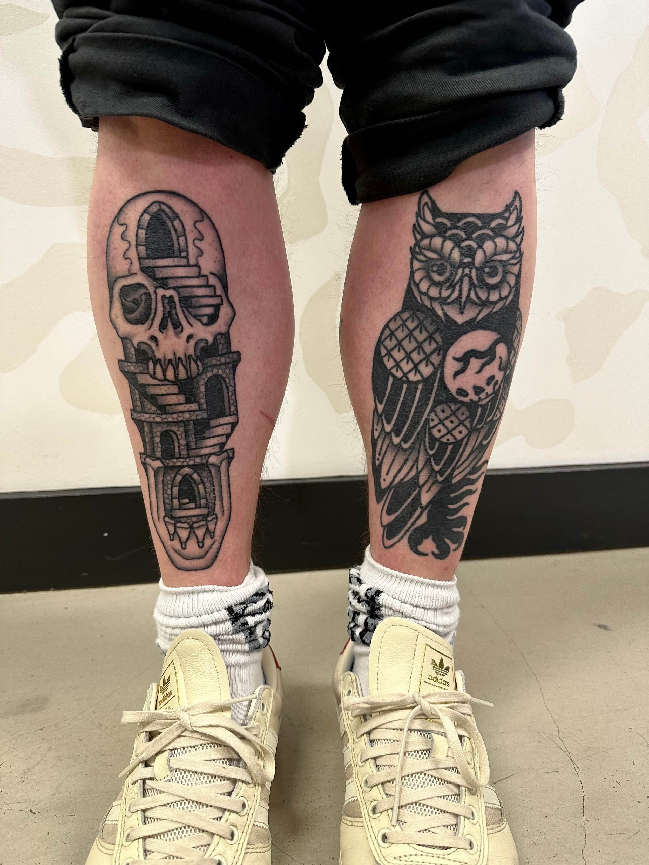 healed-skull-castle-owl-shin-tattoo.jpg