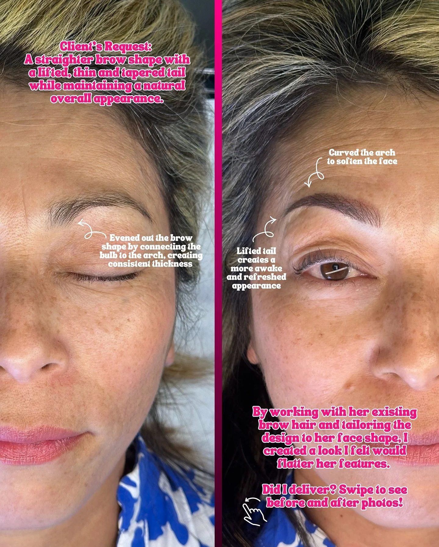 Would you trust me with your brows? 👀
 This client wanted to lift and refine her brow shape while keeping it soft and natural 💓 with this Combi Brow we focused on subtle balance, structure and flow rather than harsh definition.

Sometimes the small
