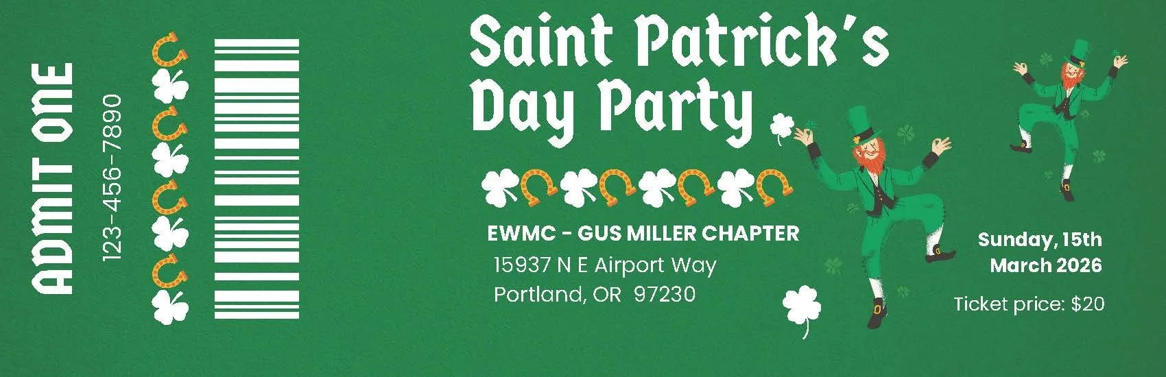 Large Food Plate - St. Patrick's Day Fundraiser