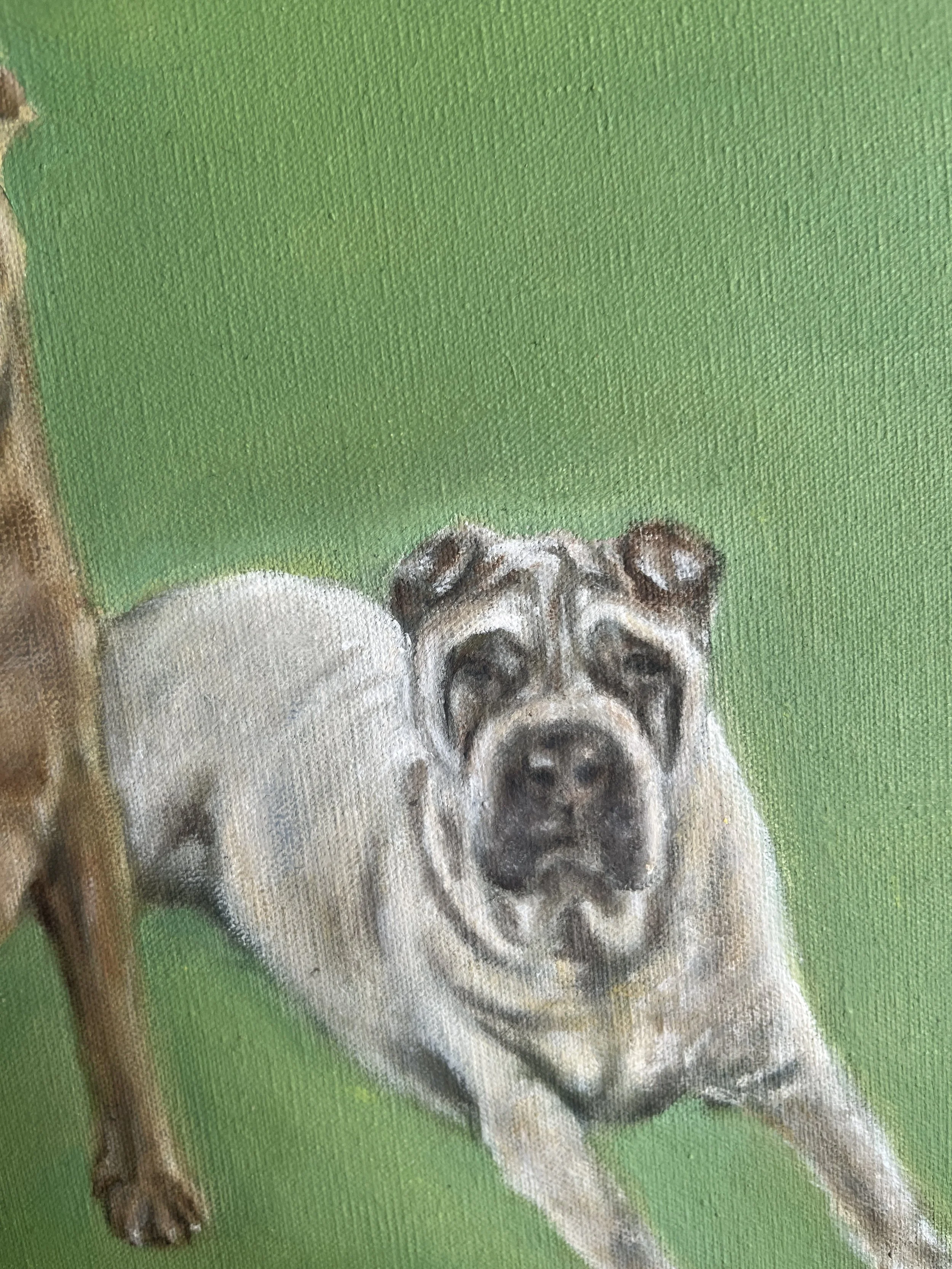 Dean y Gouda
25X35 cm 
Óleo sobre tela