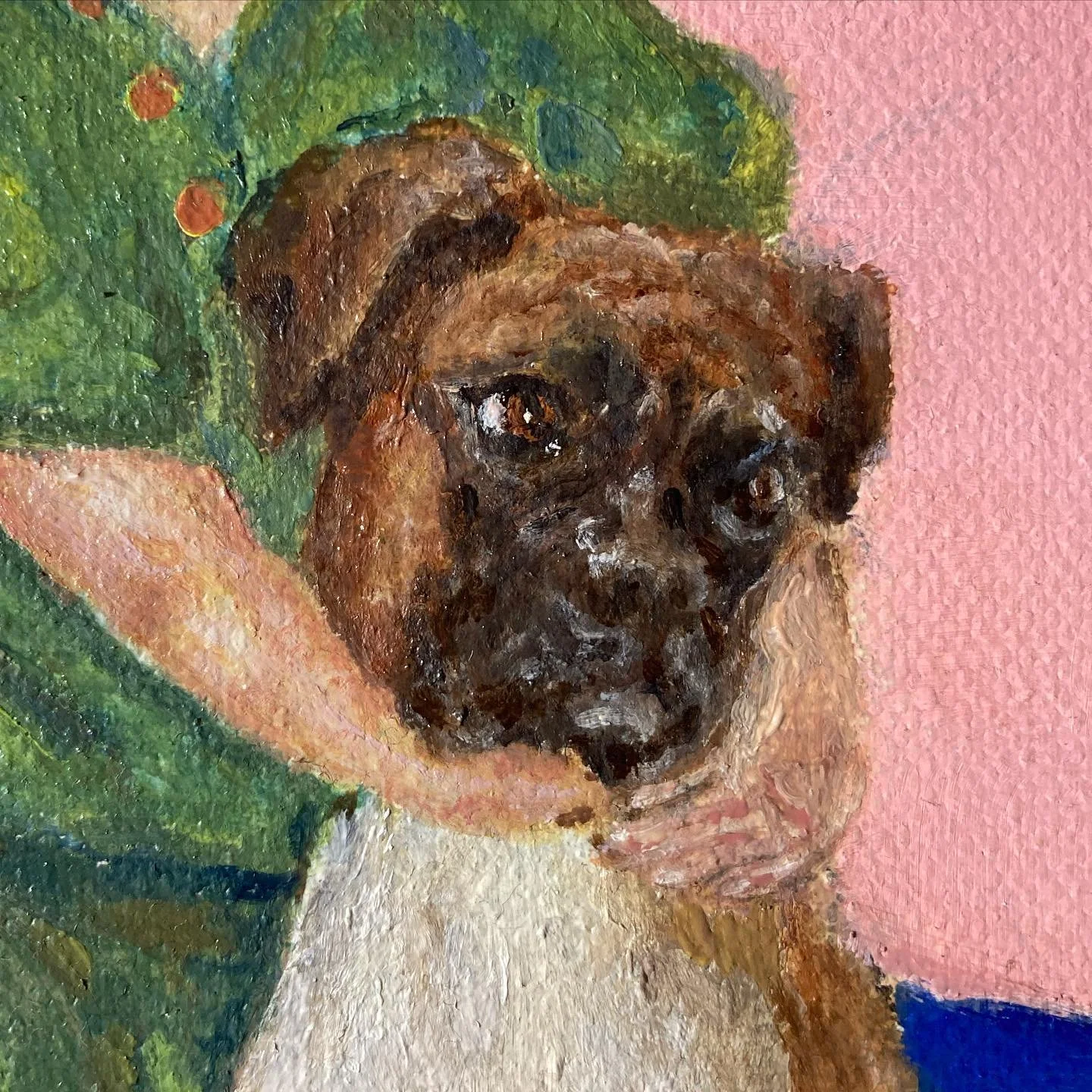 Ernesto y su manada 
Óleo sobre tela 
20X25 cm 