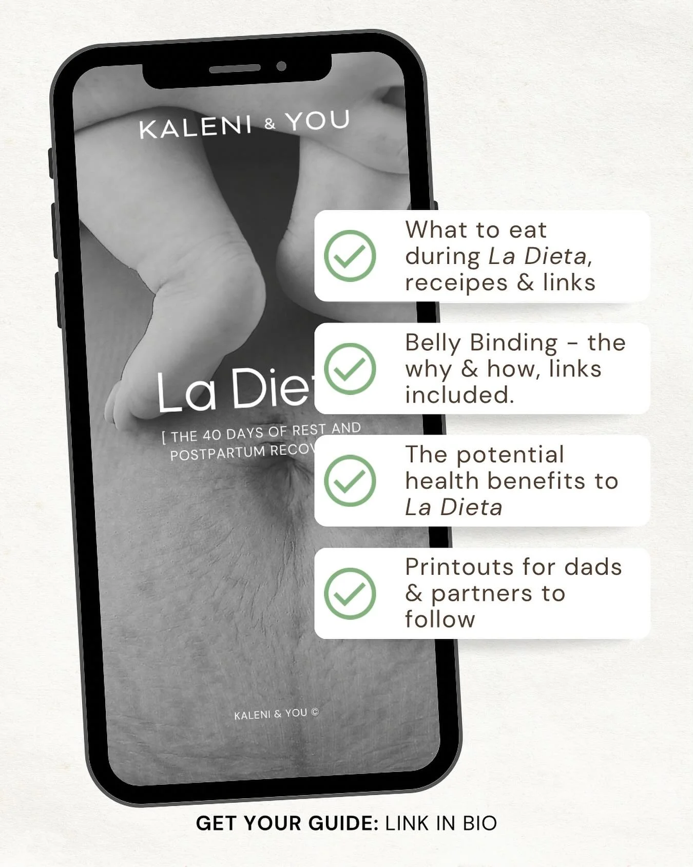 The journey doesn&rsquo;t end at birth, the fourth trimester is just as important. 💛

In your postpartum La Dieta guide, we explore:  ✨ The importance of postpartum nourishment and what to eat for recovery and energy.  ✨ Belly binding &mdash; what i
