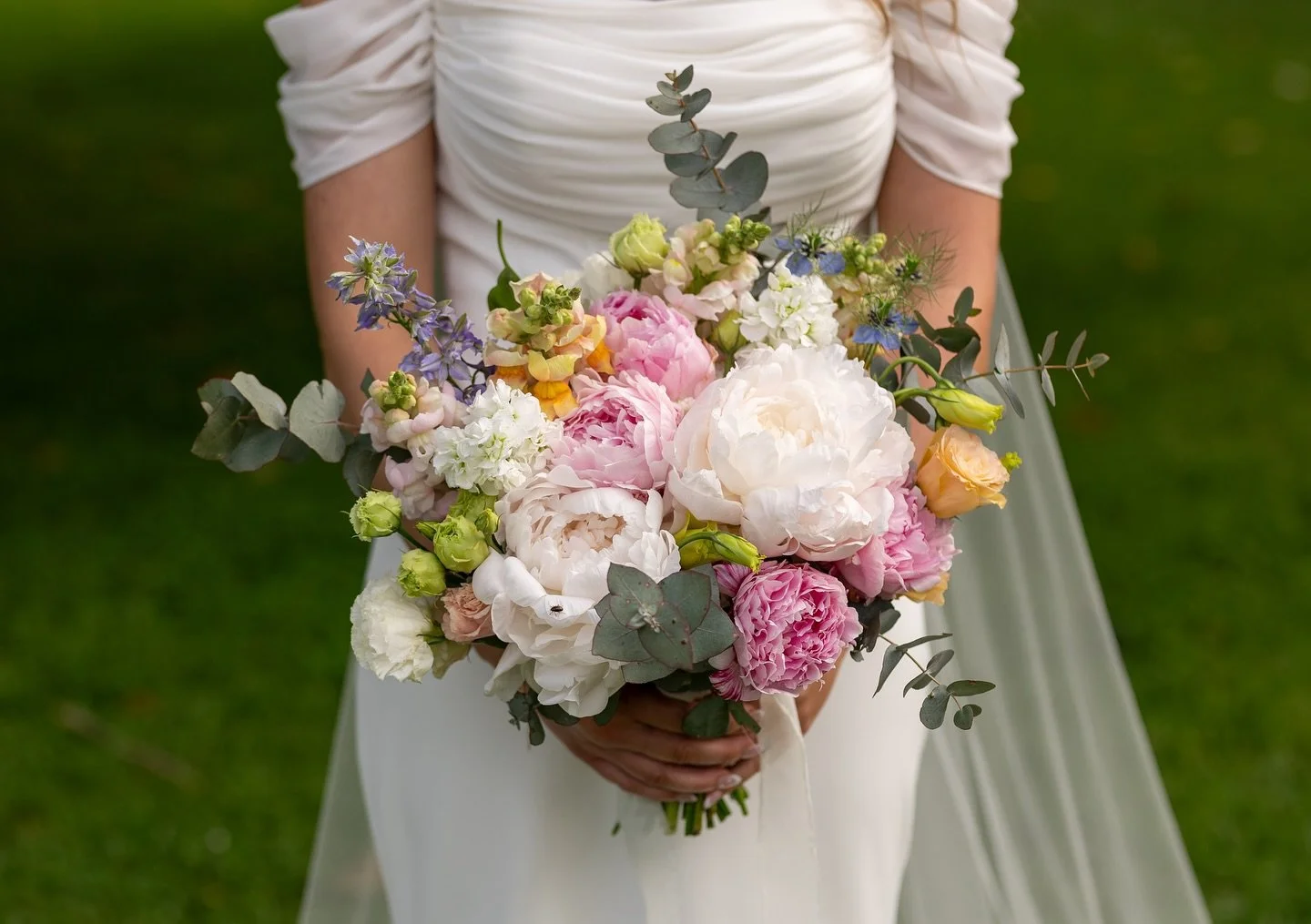 Amie&rsquo;s beautiful bouquet by the talented @plantingontheplateau and some extra special peonies sourced from @newenglandpeonies.