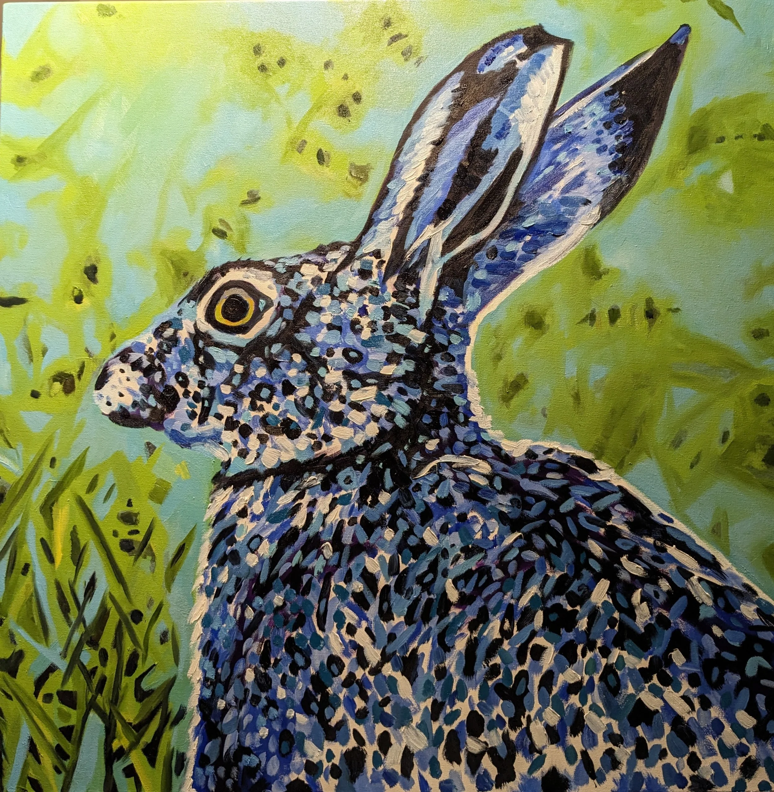 Blue-hared - 36"x36"