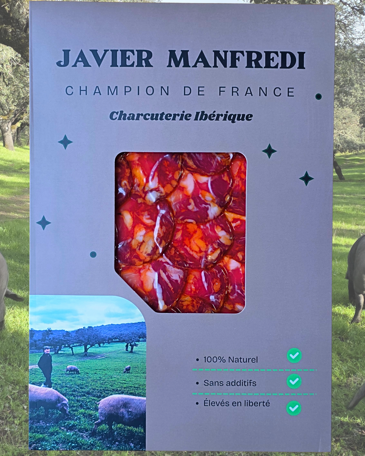 90gr Chorizo Ibérique Bellota. Naturel