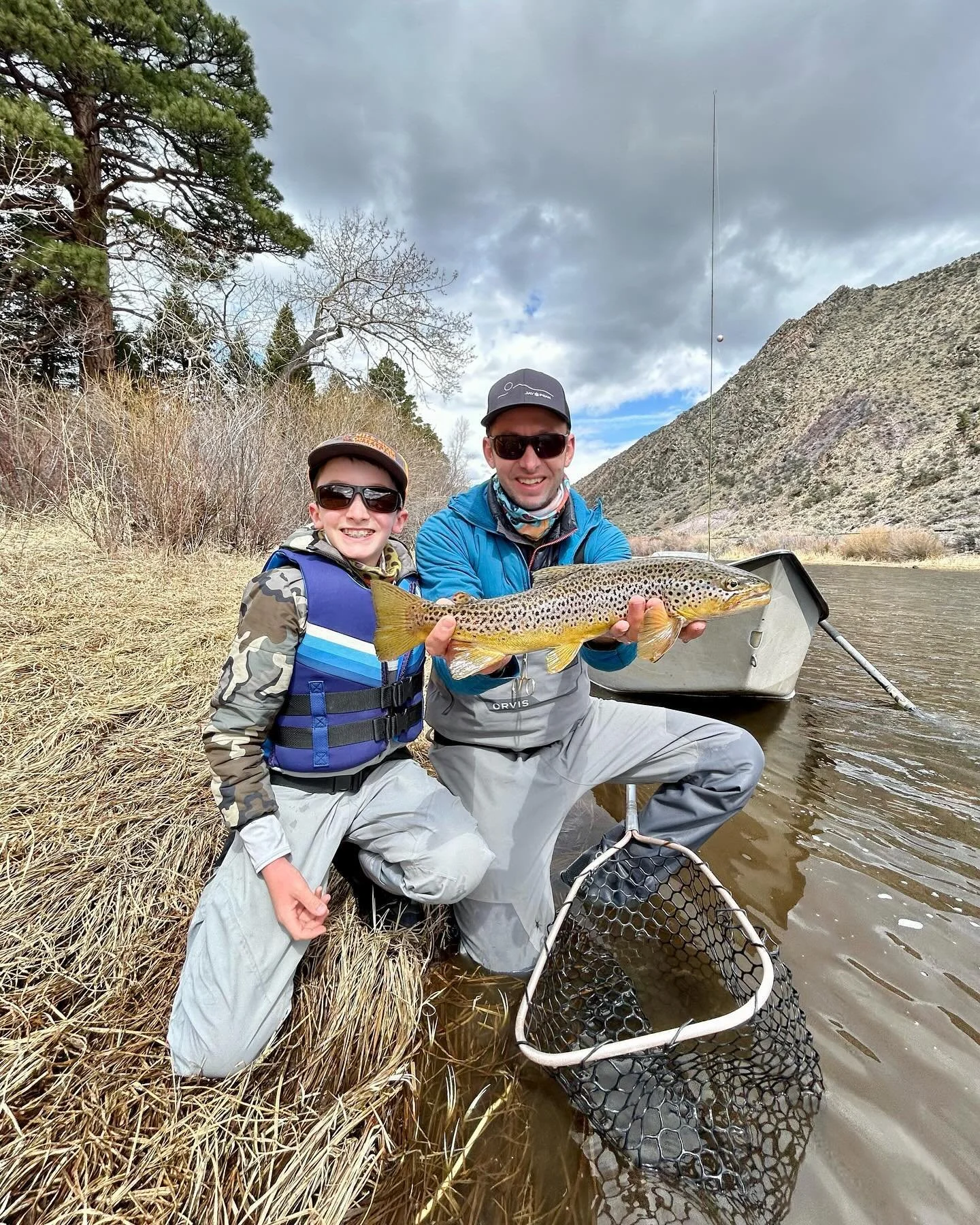 11 years old and throws a fly rod better than most adults&hellip; and he&rsquo;s my nephew! All he wanted was a big brown from the day and when he hooked this fish, I knew we had a chance. A few moments of focus and then some loud yeehaws and the day