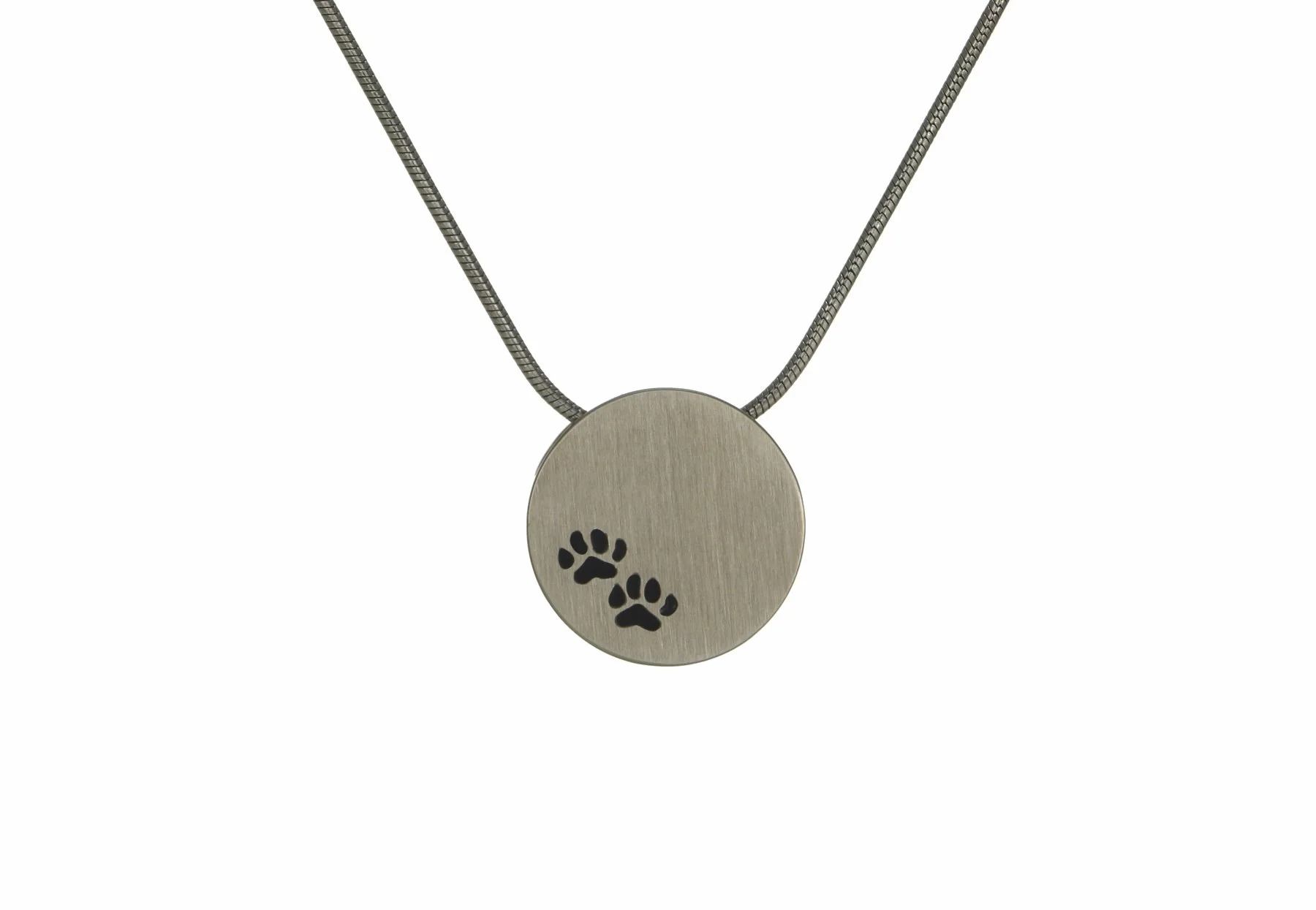 Pewter Circular Necklace (Stainless steel) 19in chain