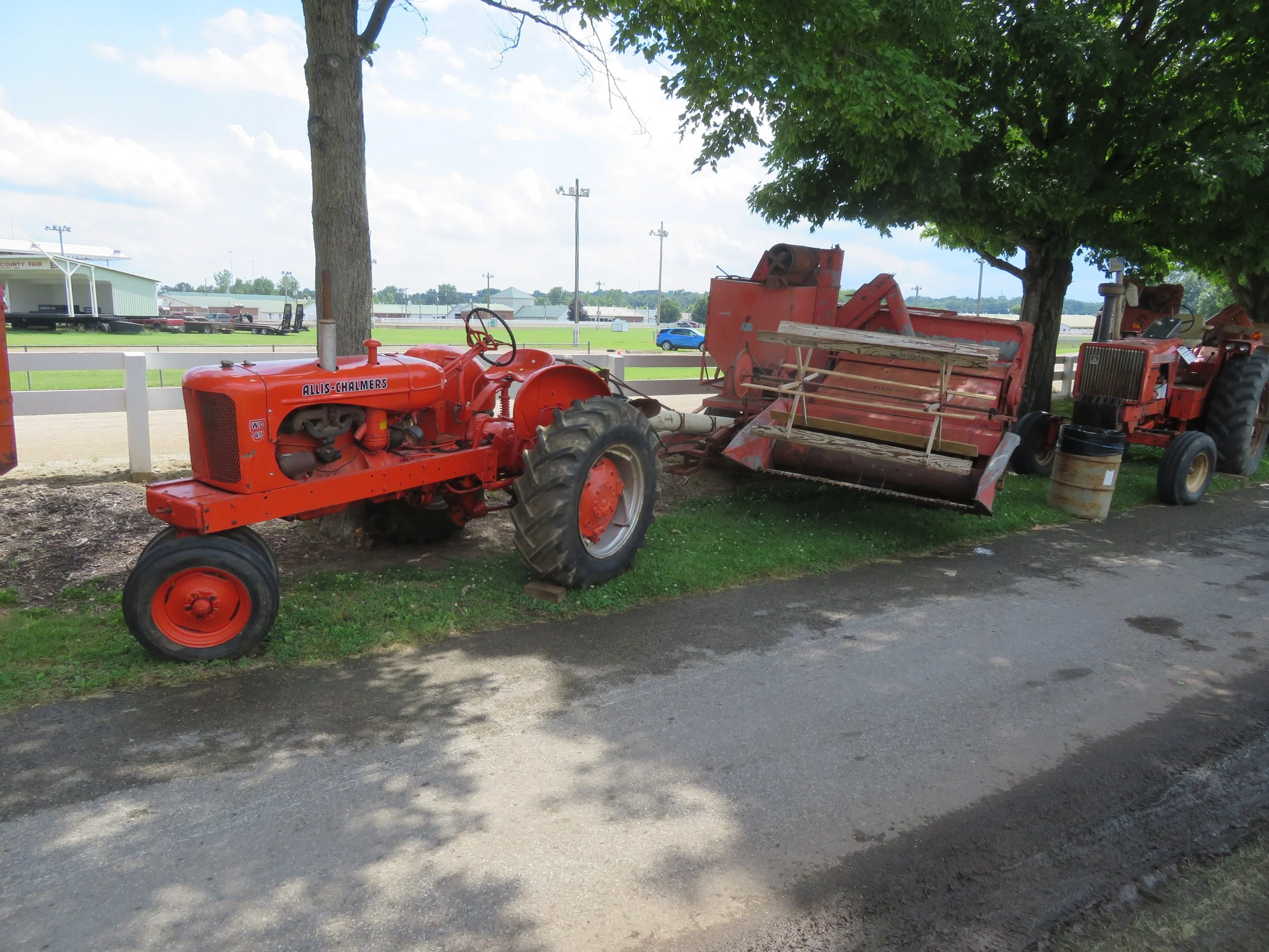 The Eicher Family's WD45 w/ 72 Combine.