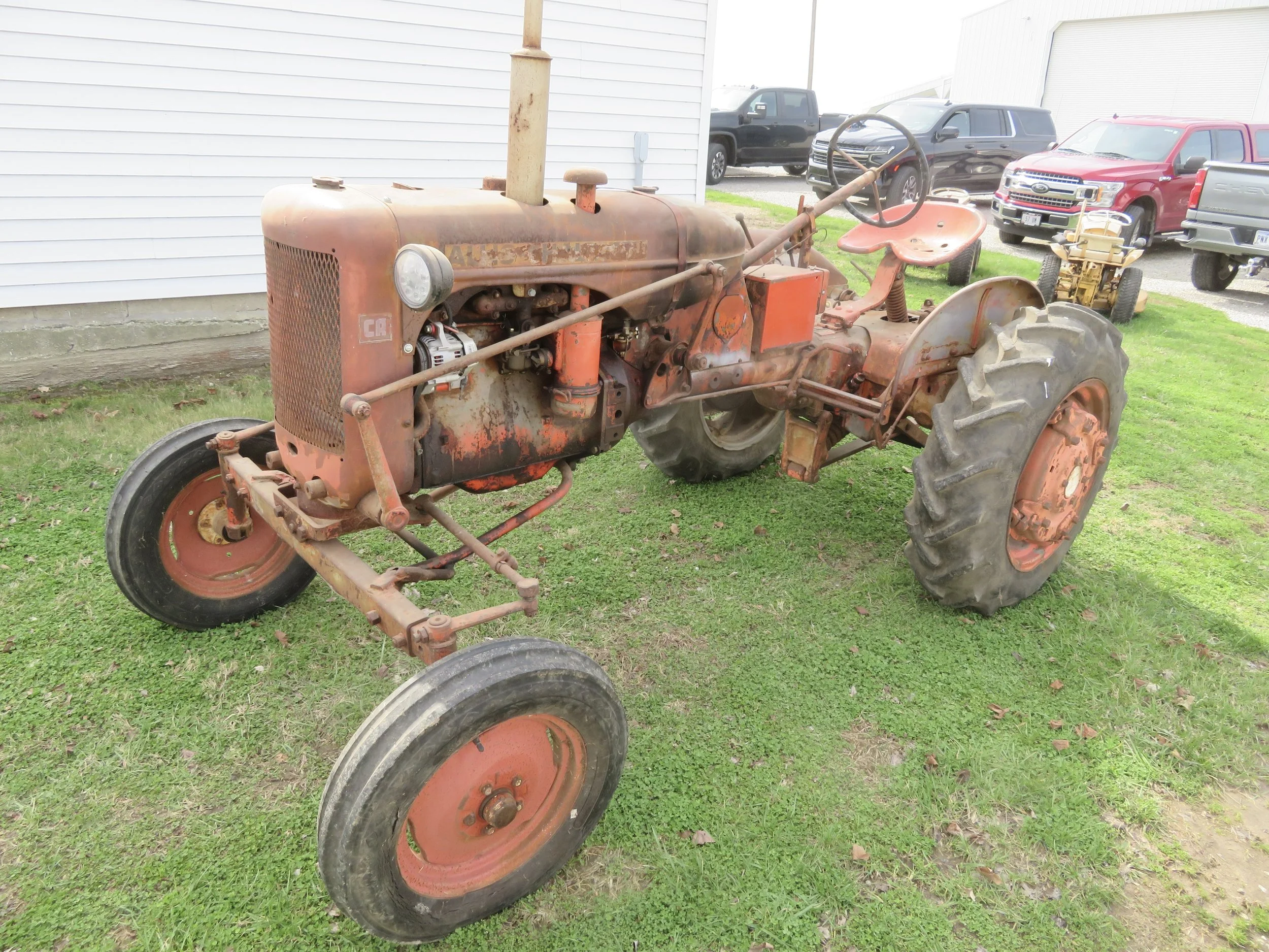 Ca in her work clothes.