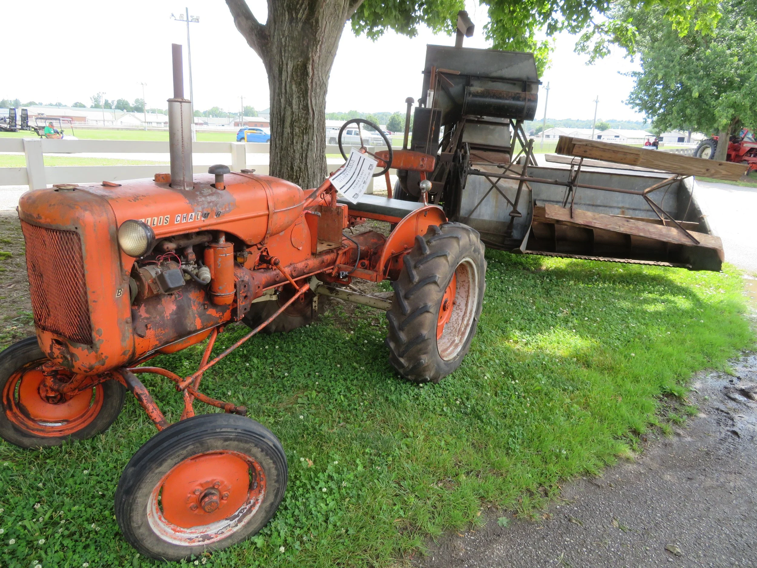The Eicher Family's B w/Gleaner Combine.