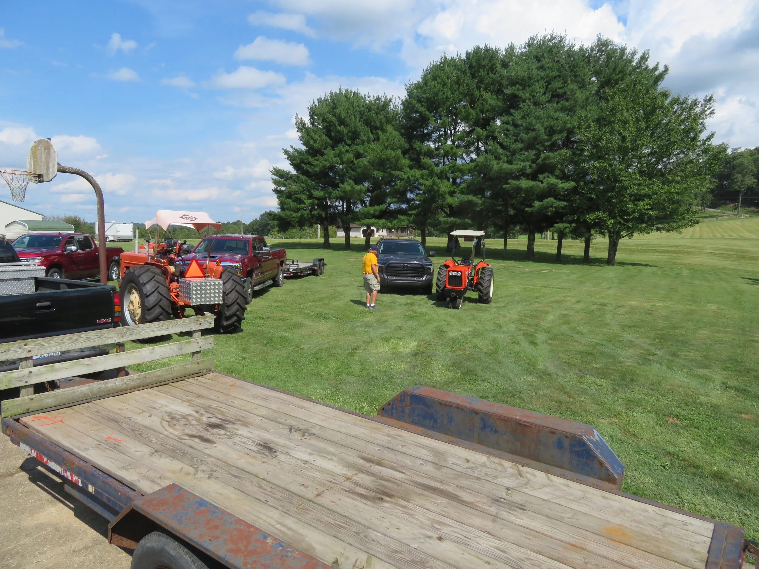 Tuesday afrternoon as tractors and drivers arrive at Brad's.