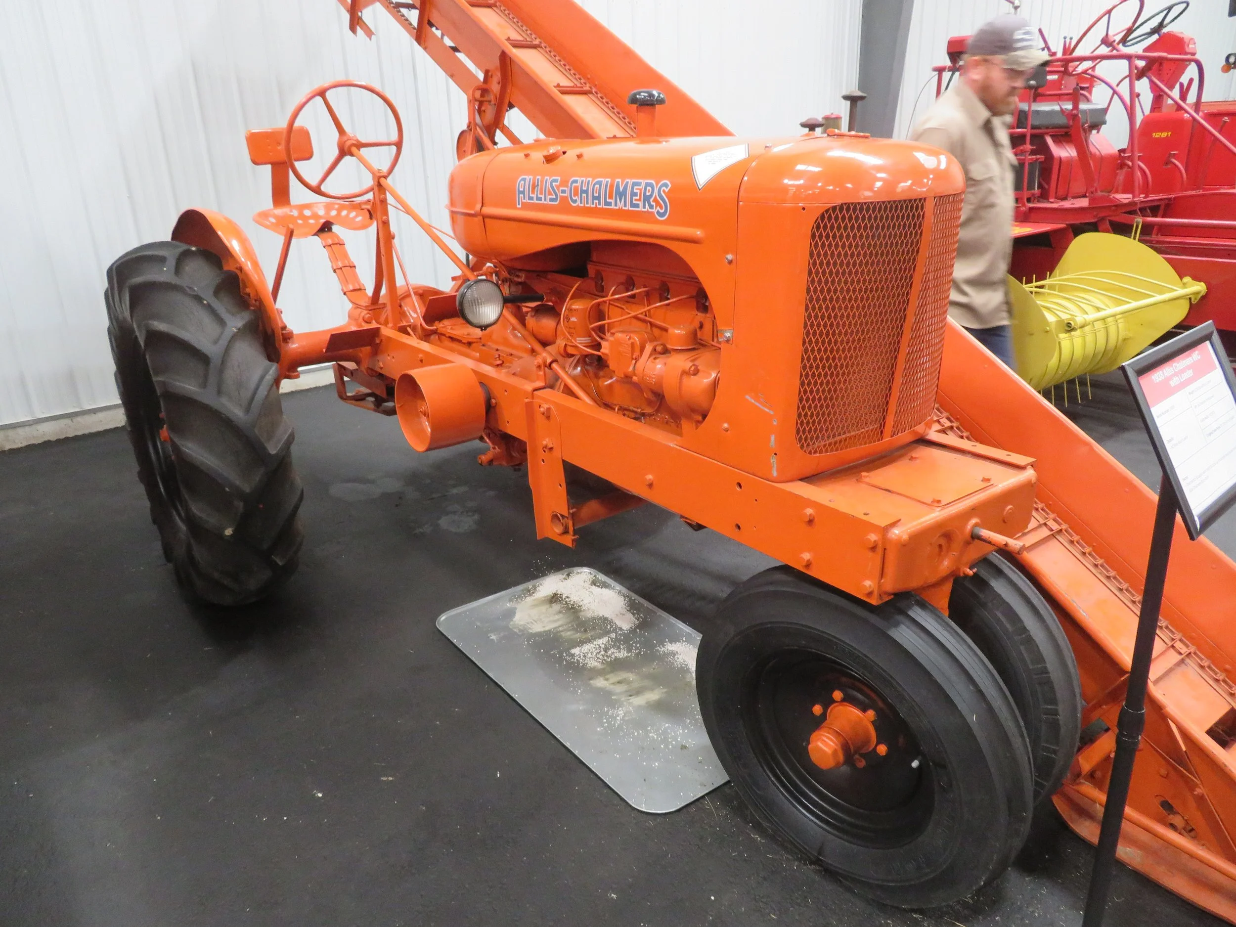 1938 WC w/bale loader. AC roto-baler loader