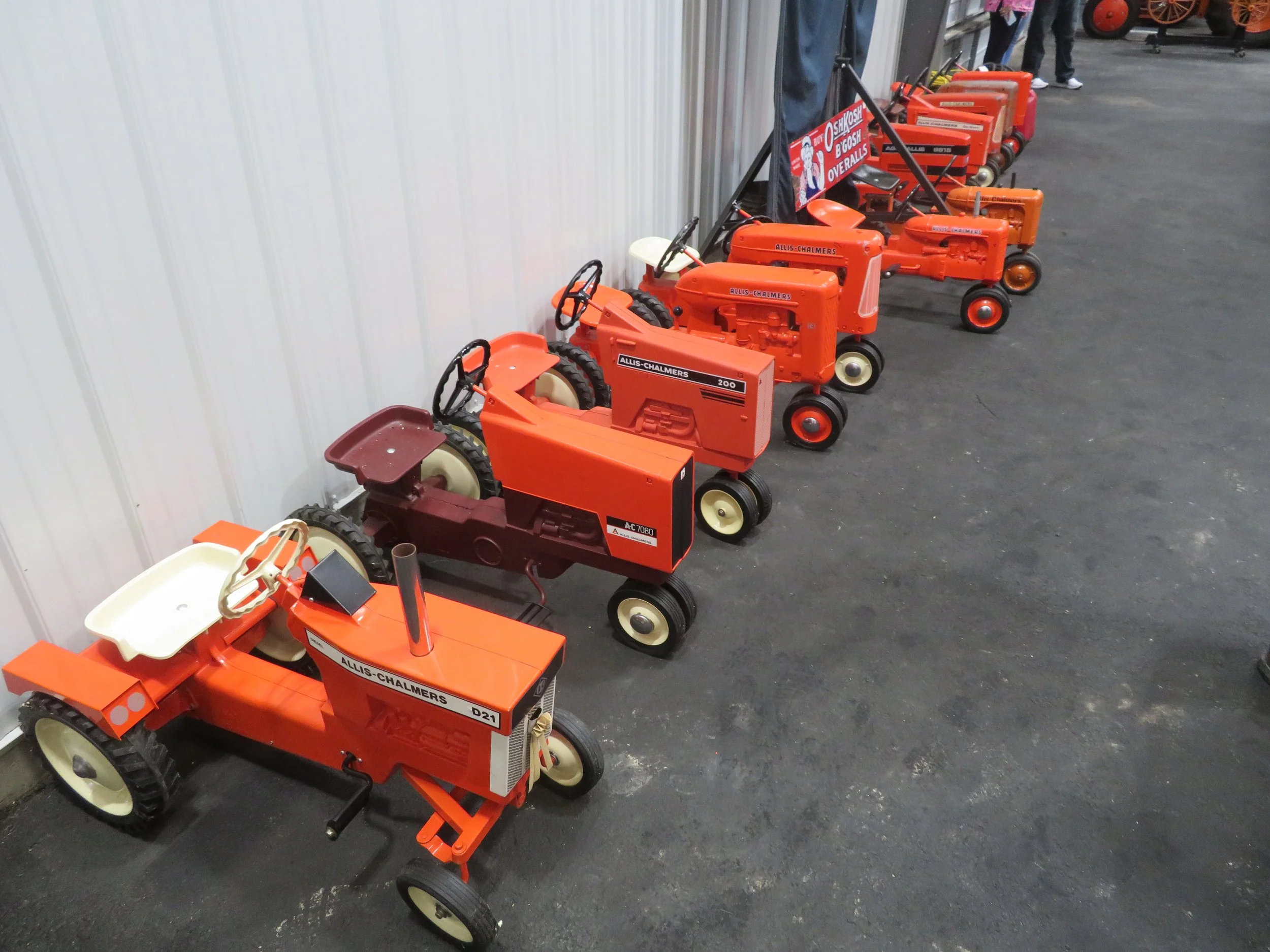 Opposite end of the pedal tractors