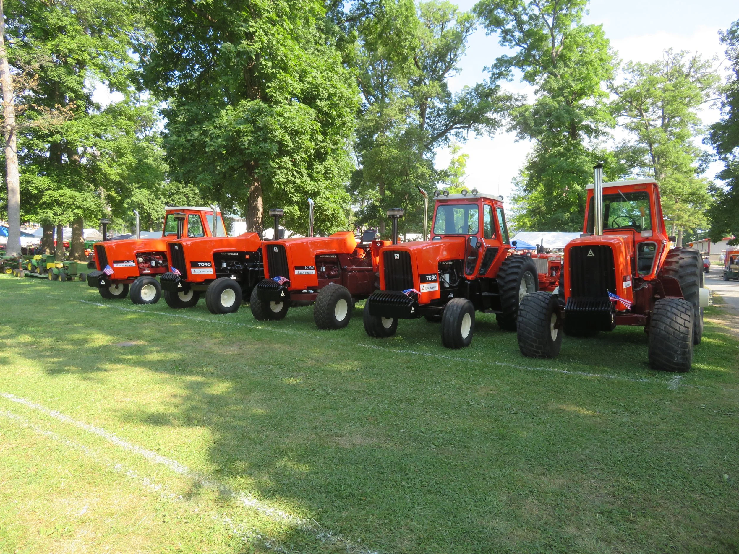 Beautiful row of tractor's from the Stammen collection.