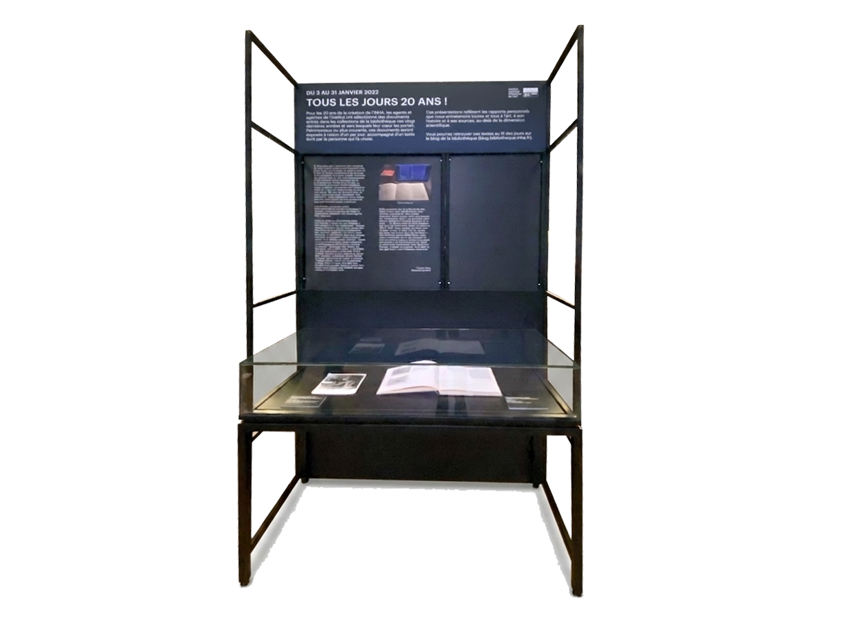 Bibliothèque de l'INHA - Exposition Tous les jours 20 ans