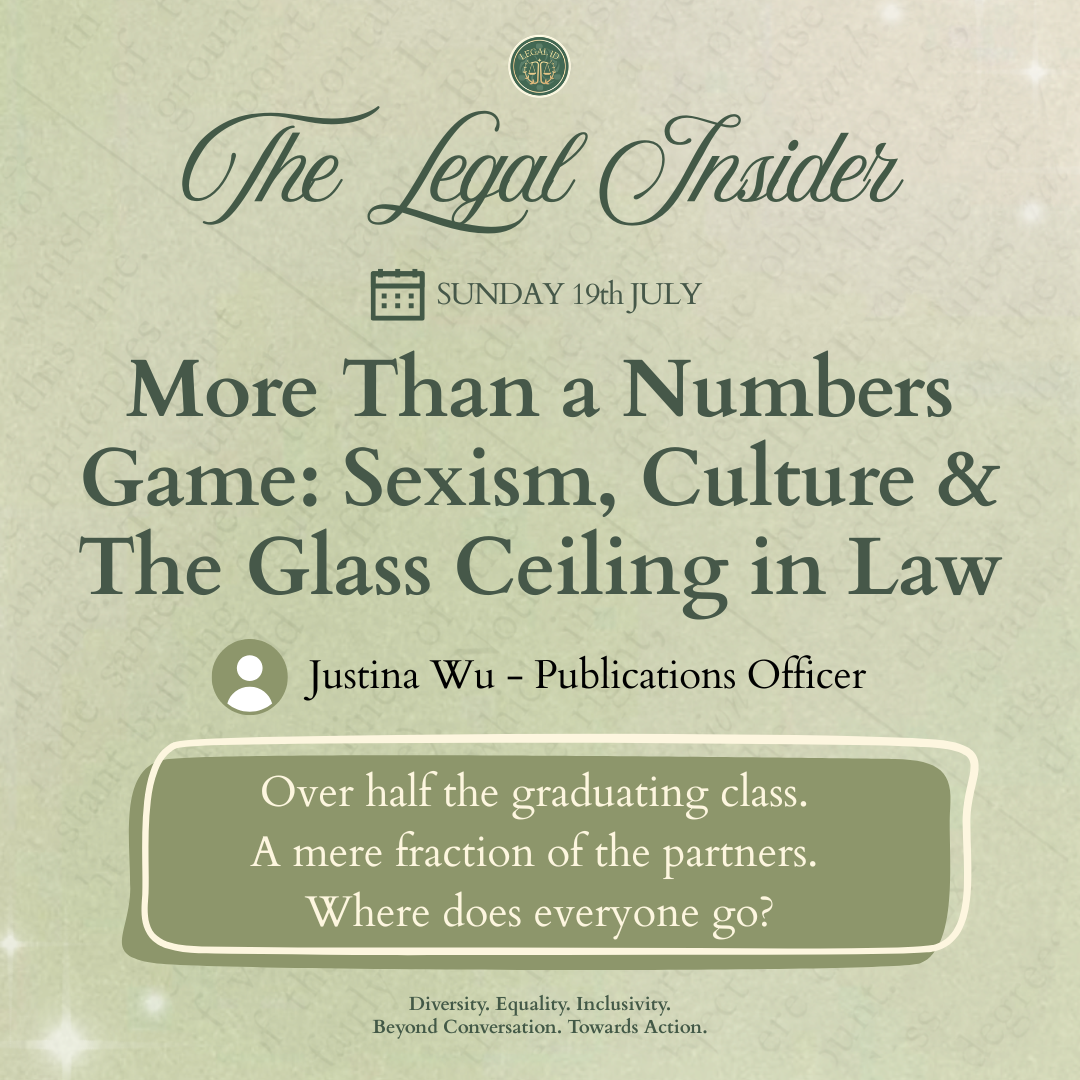 More Than a Numbers Game: Sexism, Culture &amp; The Glass Ceiling in Law