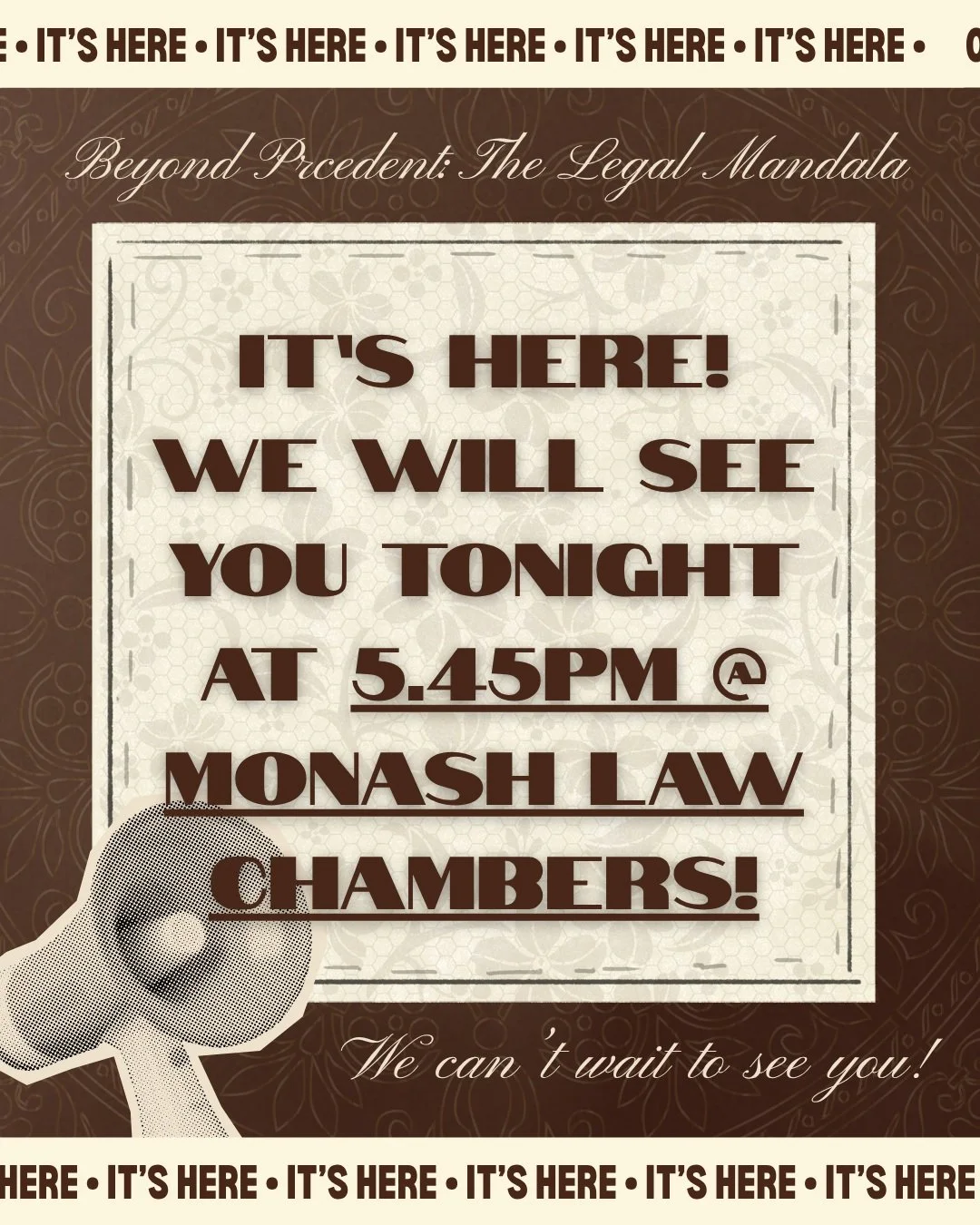 The wait is officially OVER!!
IT&rsquo;S HERE!! 🎉⚖️

Beyond Precedent: The Legal Mandala is happening TONIGHT! 💛

We can&rsquo;t wait to welcome you for an evening of meaningful conversations, new perspectives, authentic connections and networking!