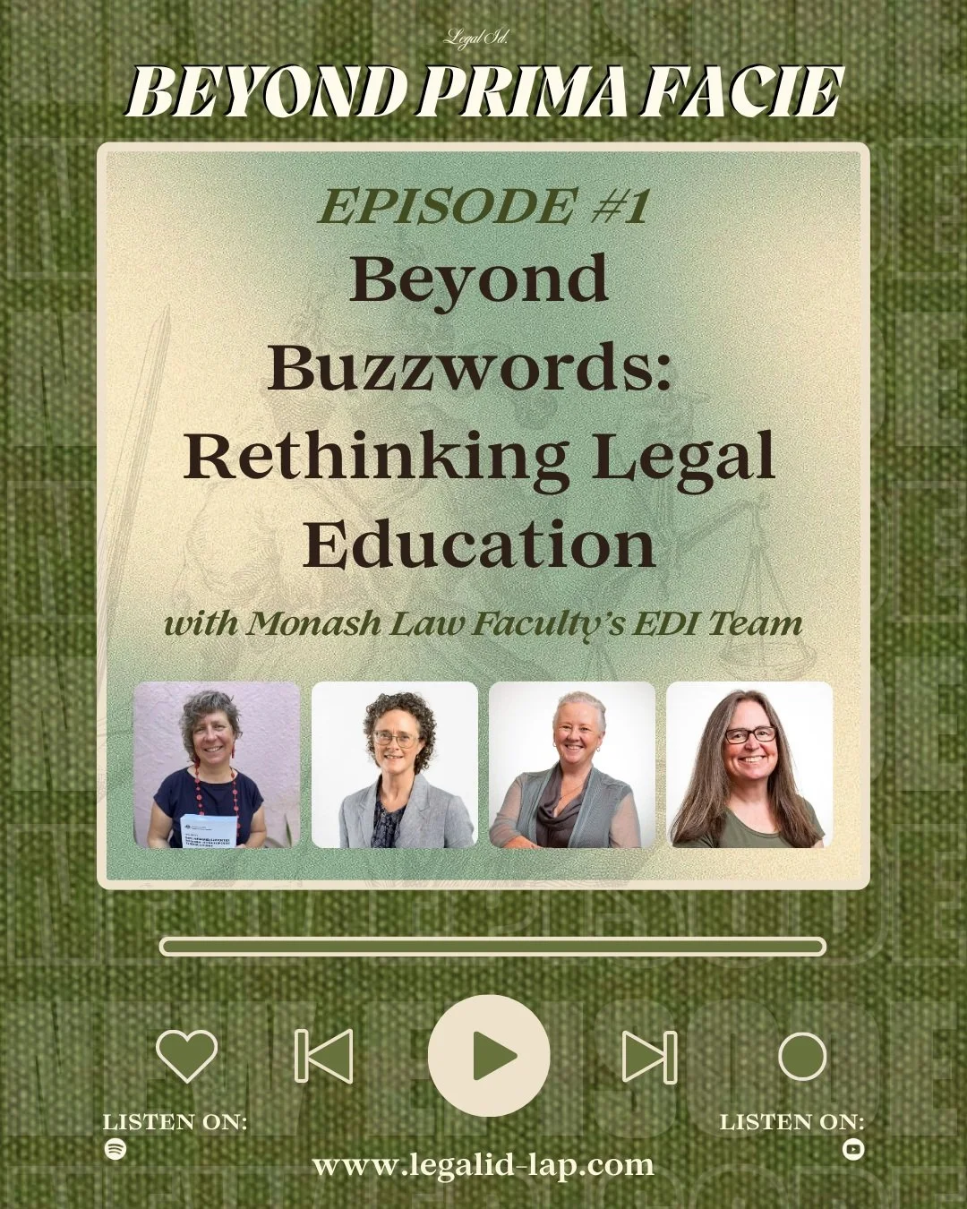 🚨🎙️ BEYOND PRIMA FACIE | EPISODE ONE 🎙️🚨

⚖️ *Beyond Buzzwords: Rethinking Legal Education*⚖️

What does it truly mean to belong in the legal profession, and who is responsible for creating meaningful change?

In the very first episode of Beyond 