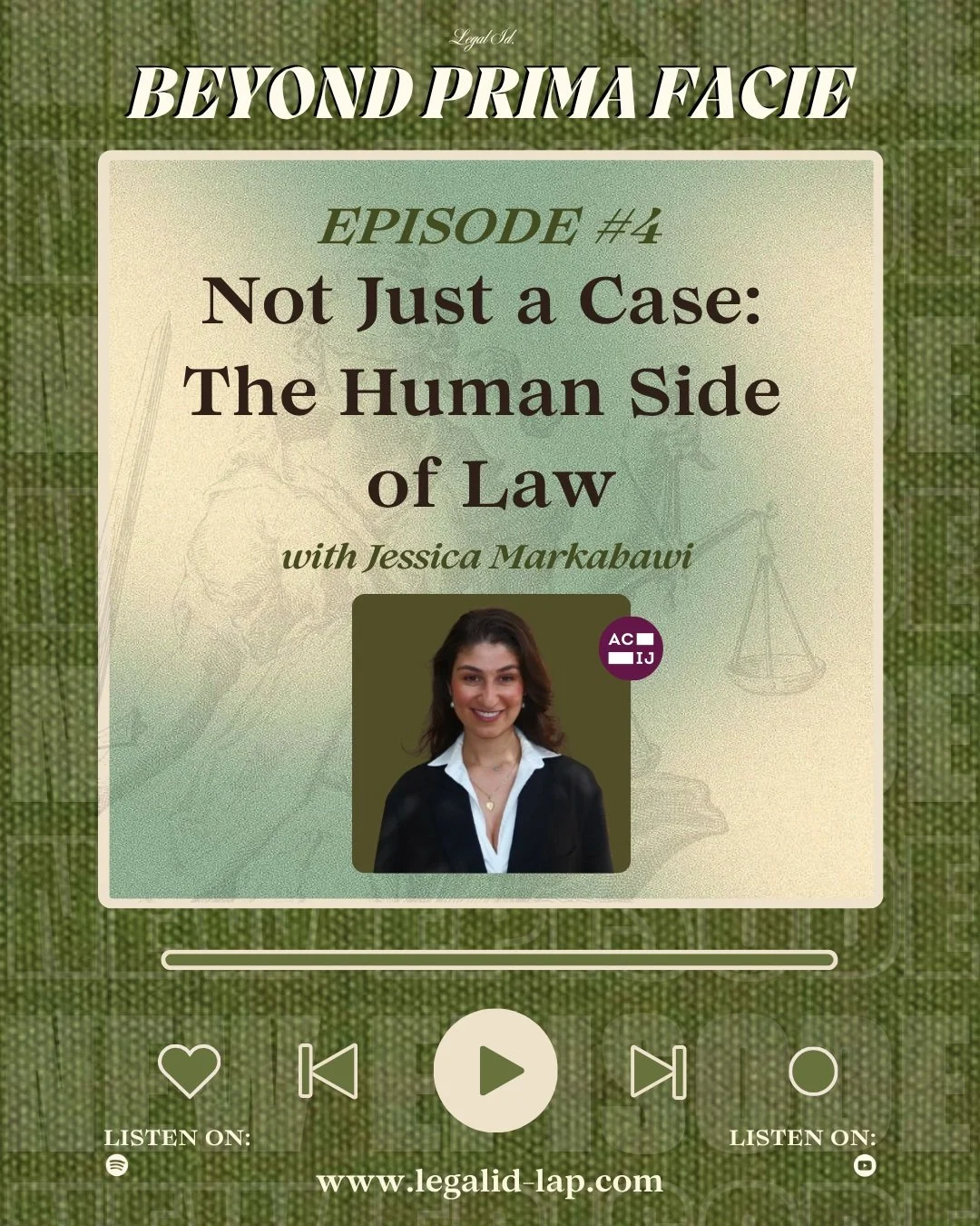 🚨🎙️ BEYOND PRIMA FACIE | EPISODE FOUR 🎙️🚨

⚖️ *Not Just a Case: The Human Side of Law*⚖️

Behind every legal case is a human story. How can we ensure that justice remains centred on the people it seeks to serve?

In the fourth episode of Beyond P