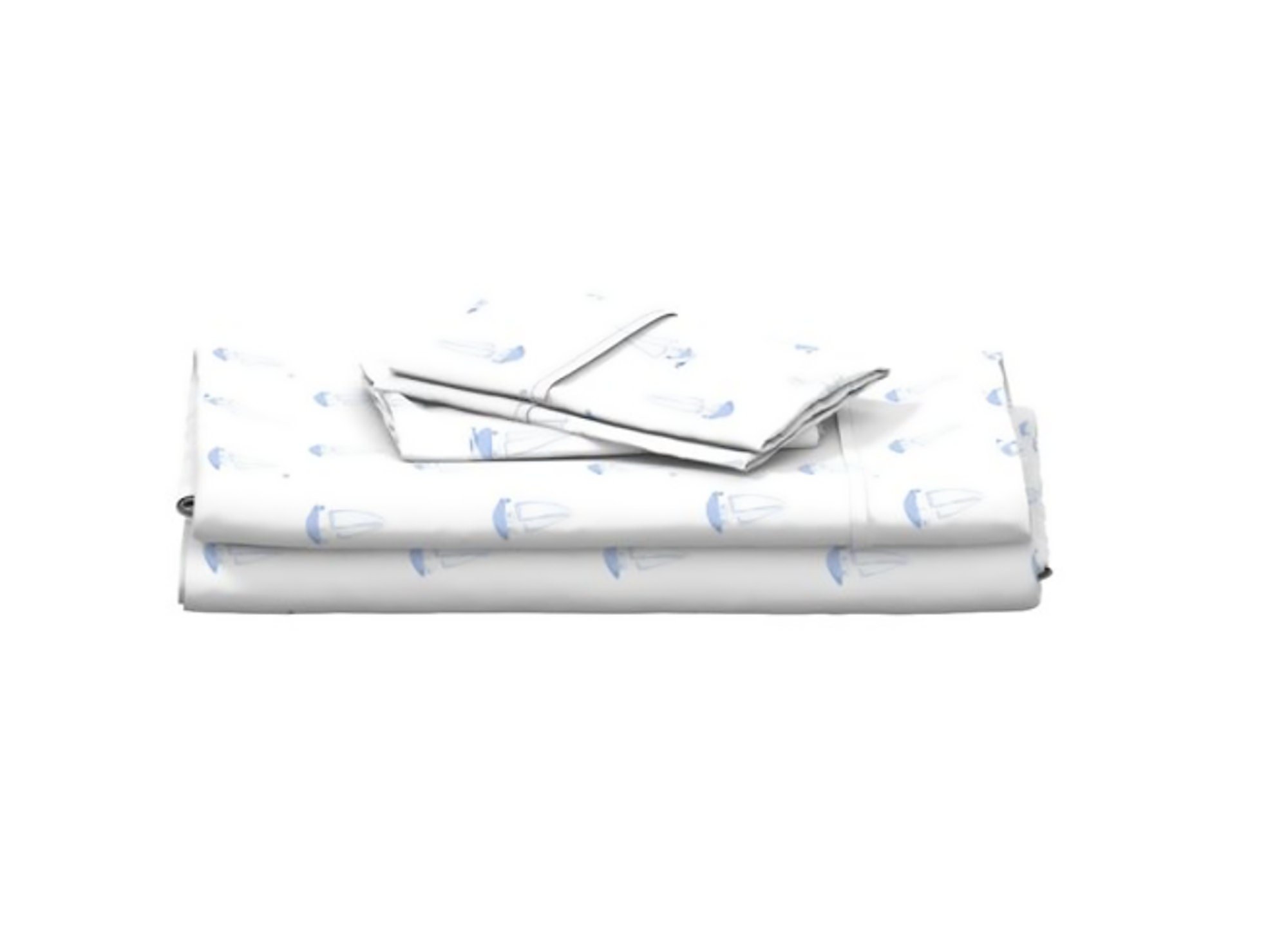 Blue and White Sailor Puppy Queen Sized Sheets