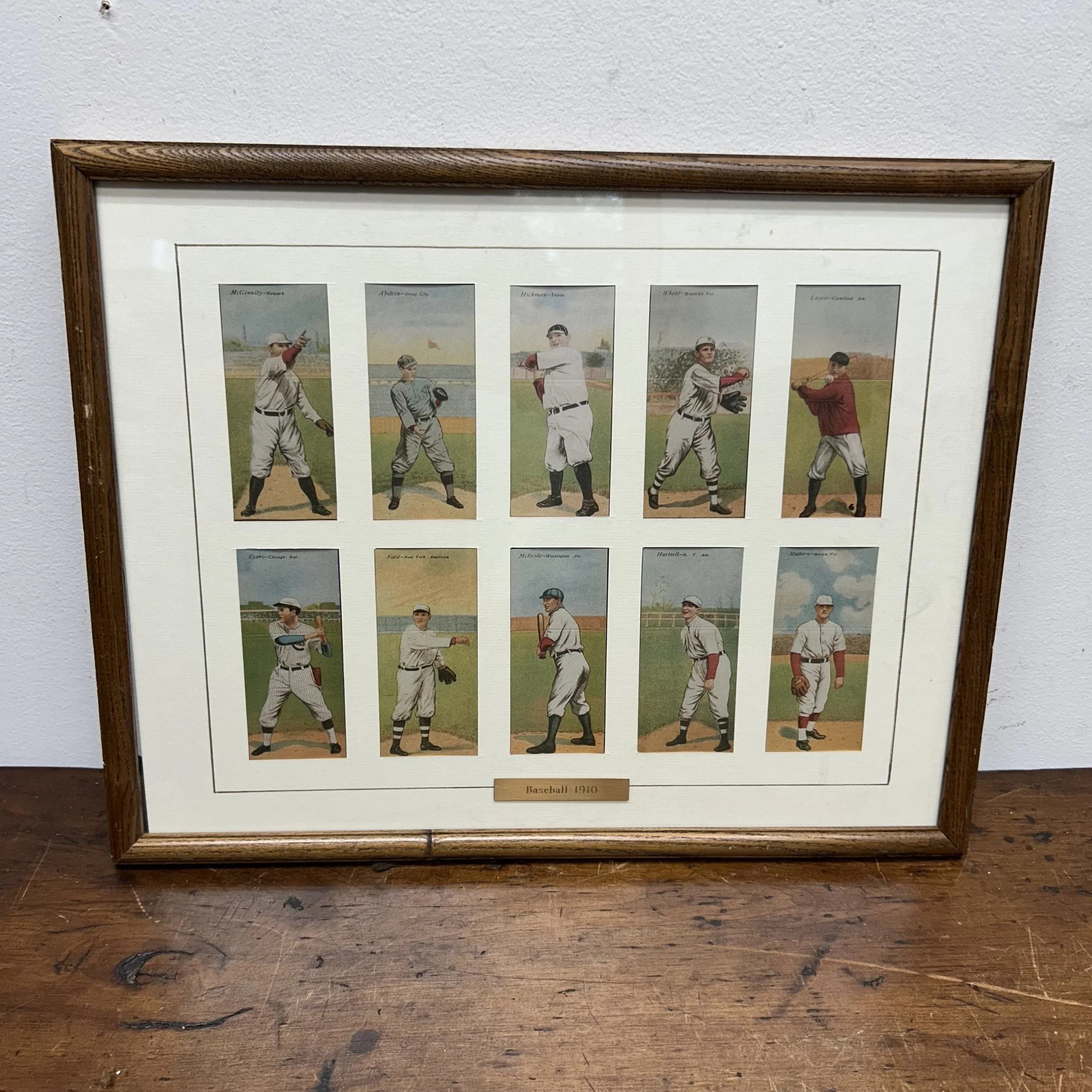 Vintage 1988 Replica Baseball 1910 Framed Mecca Cards - $30