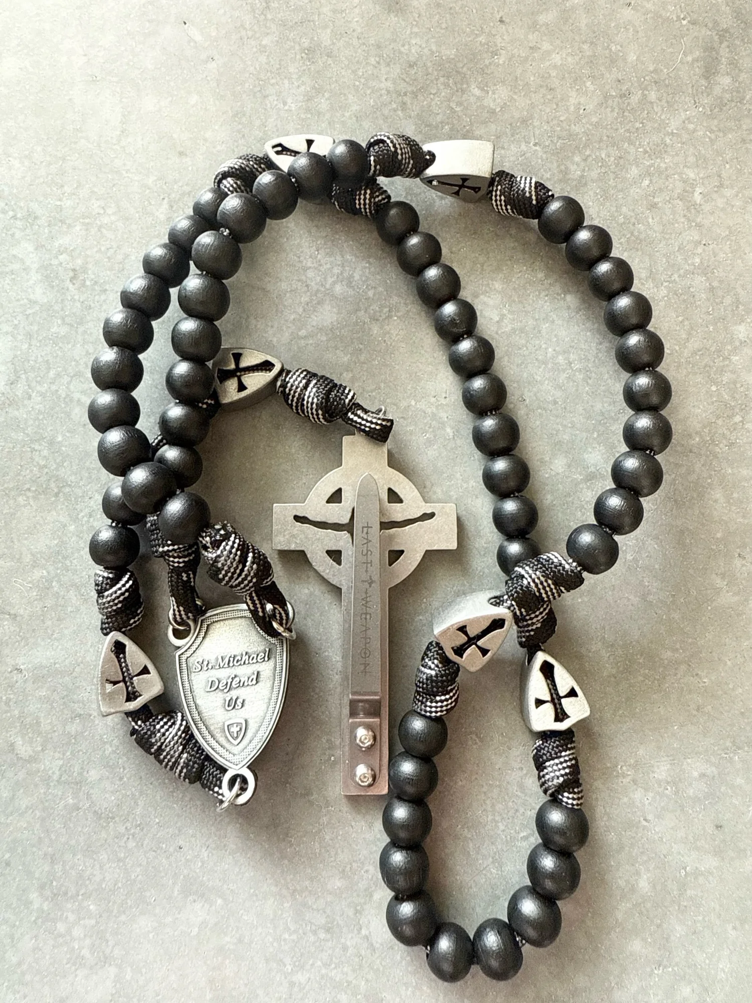 St. Michael LAST WEAPON Paracord Rosary — Last Weapon Inc