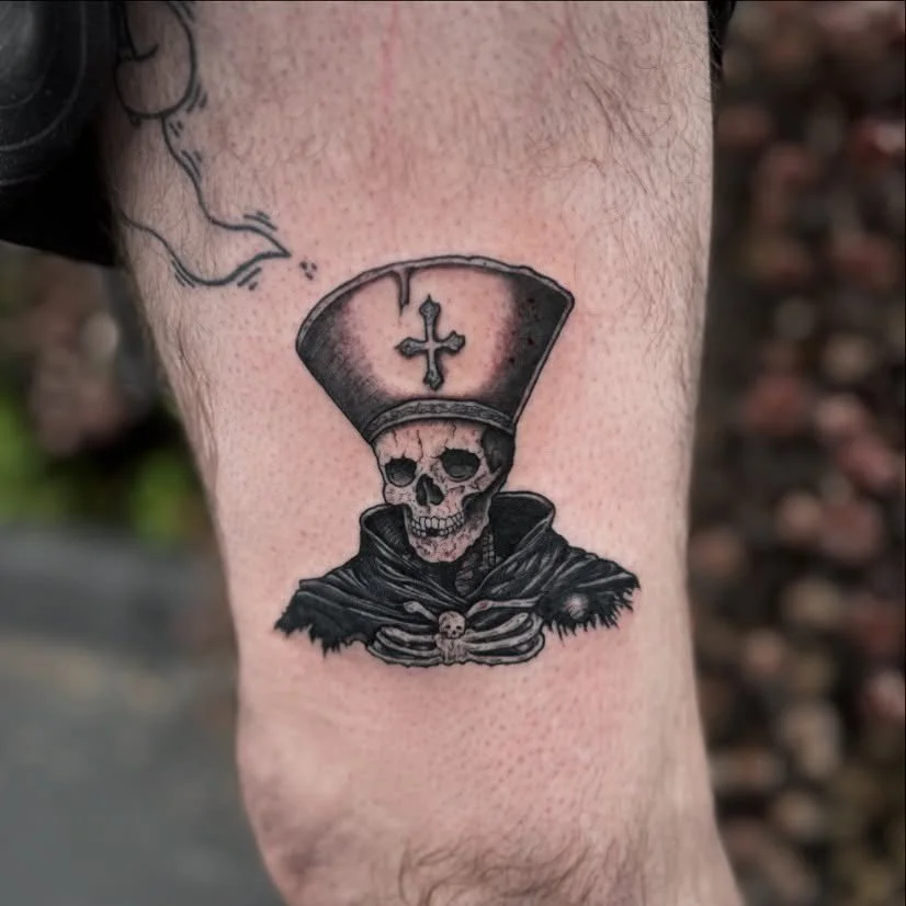 Priest of the dead from my pre-drawn designs.
Booking out the rest of December right now. 
You can reach out to me directly for booking info.
.
.
.
.
.
.
.
.
.
.
.
.
.
.
.
#mainetattoo #necromancer #darkart #necropolis #darkarts #southportlandmaine #