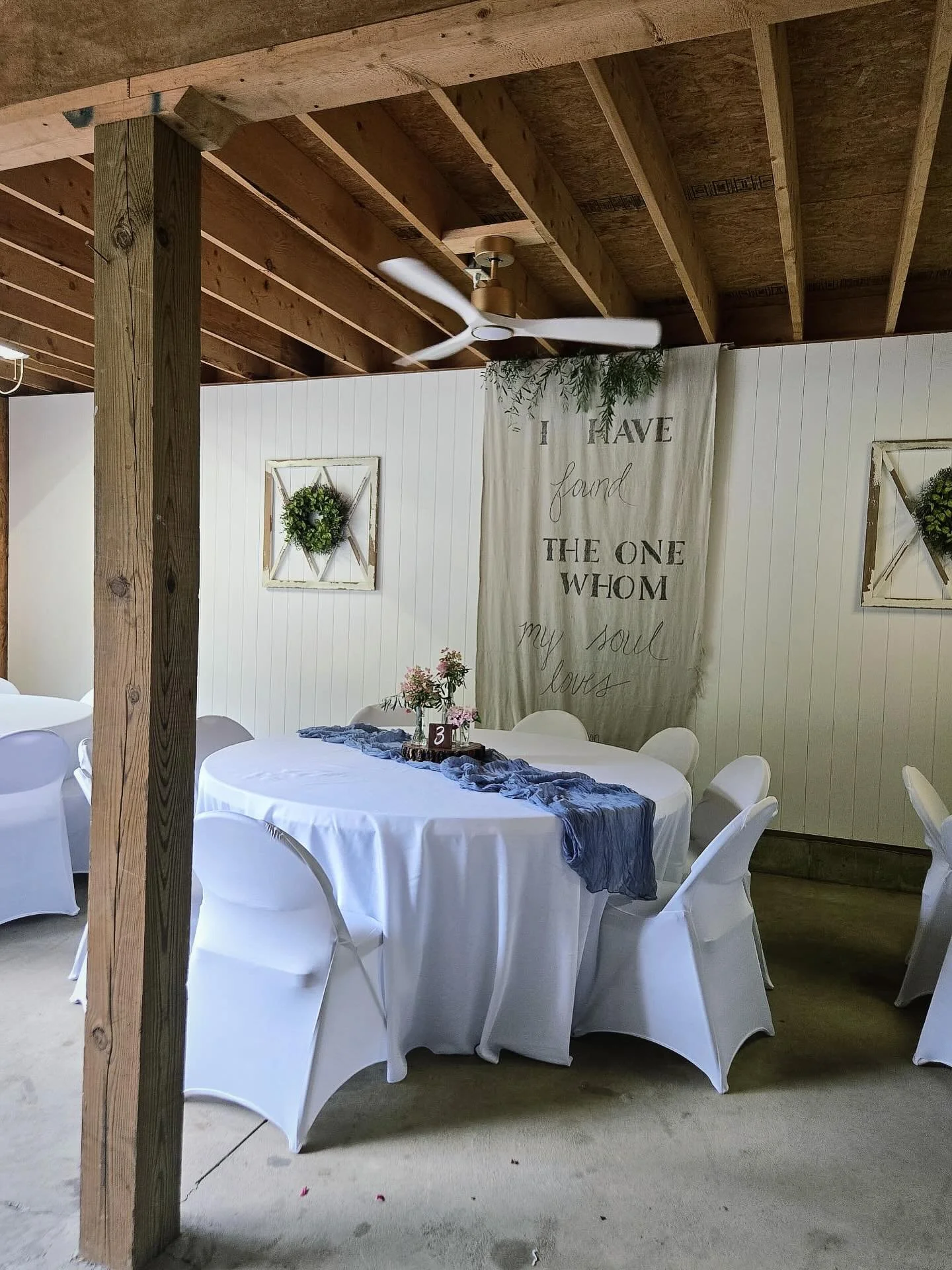 A glimpse into our up-and-coming event space! In addition to offering various home-grown flower arrangements, we also now offer an intimate on-site barn venue for small weddings, showers, and parties! 

July 29, 2025 was our official trial run as we 