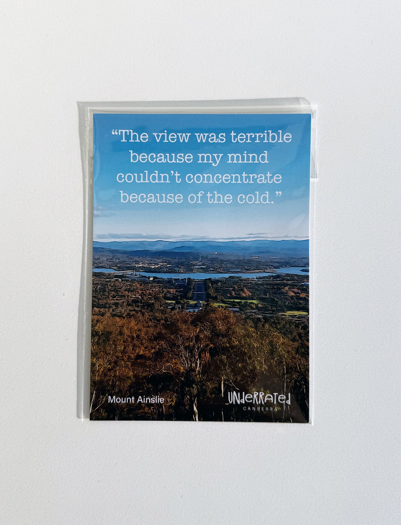 "The View At Mount Ainslie Was Cold" Post Card