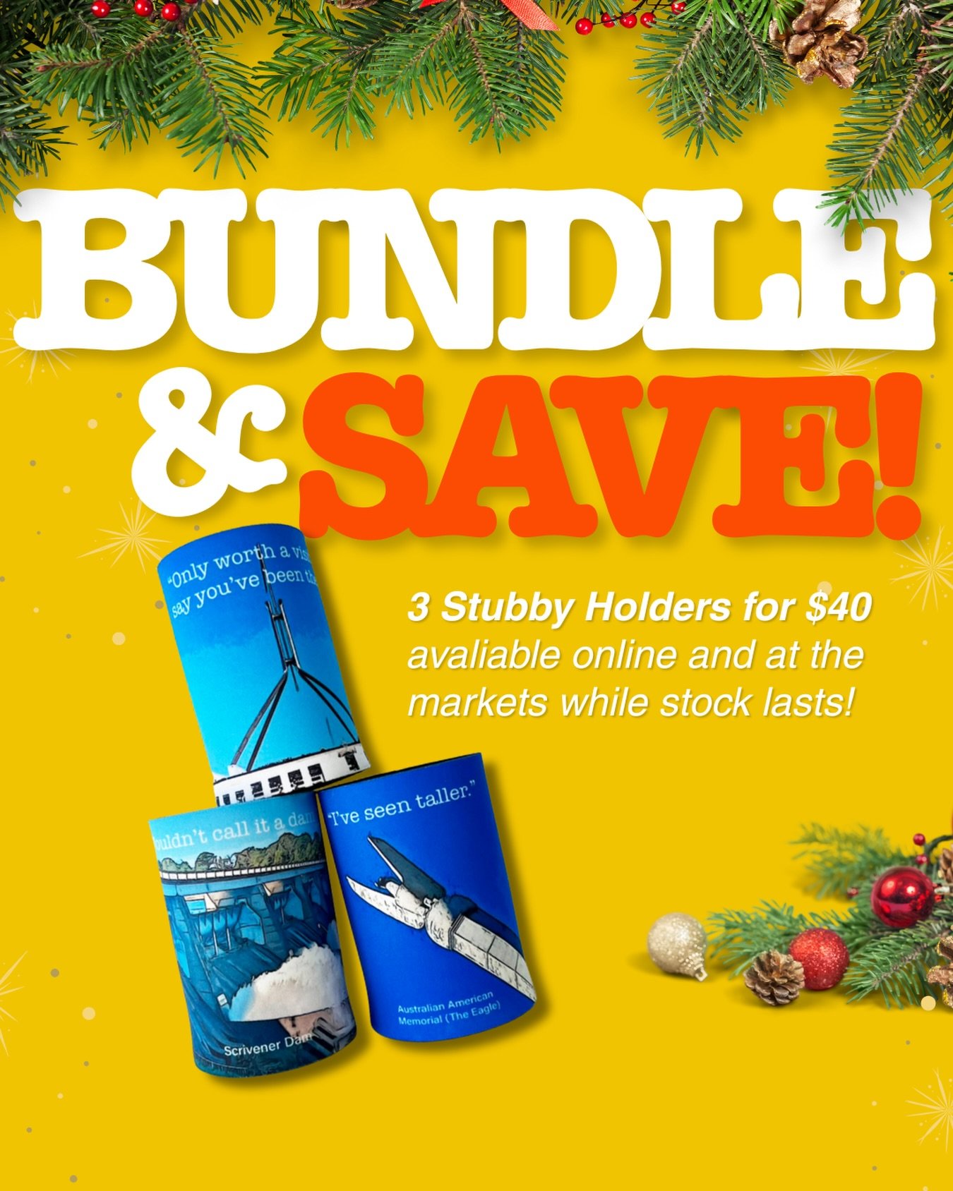 🎁 Bundle &amp; Save Time! If you&rsquo;ve got multiple mates who are impossible to buy for this Christmas&hellip; we&rsquo;ve solved it. Our iconic Canberra stubby holders are now 3 for $40 &mdash; because good things come in threes (and because you