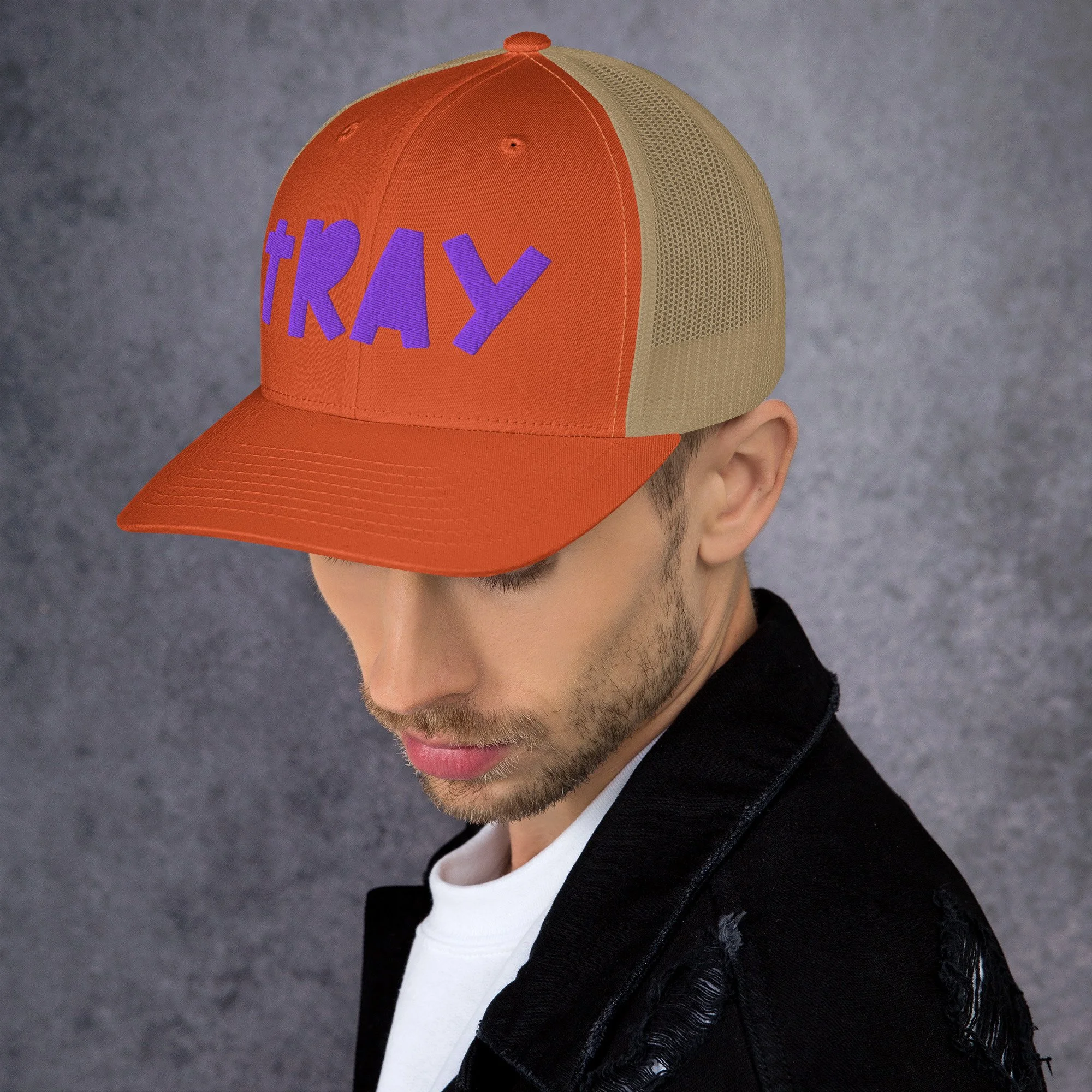 retro-trucker-hat-rustic-orange-khaki-left-6a9f489d08974.jpg