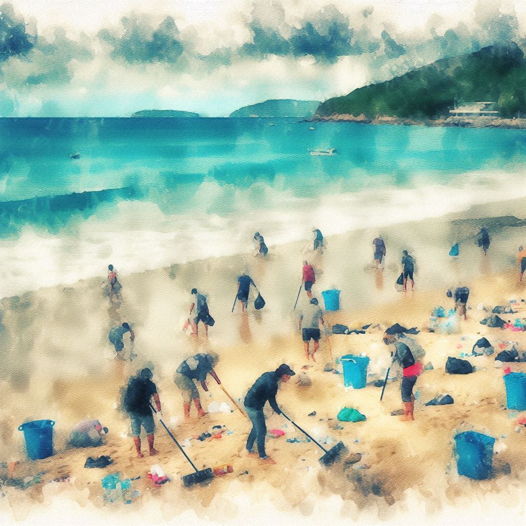 Volunteering in Orange County.  Beach Cleanup.  Volunteering Work