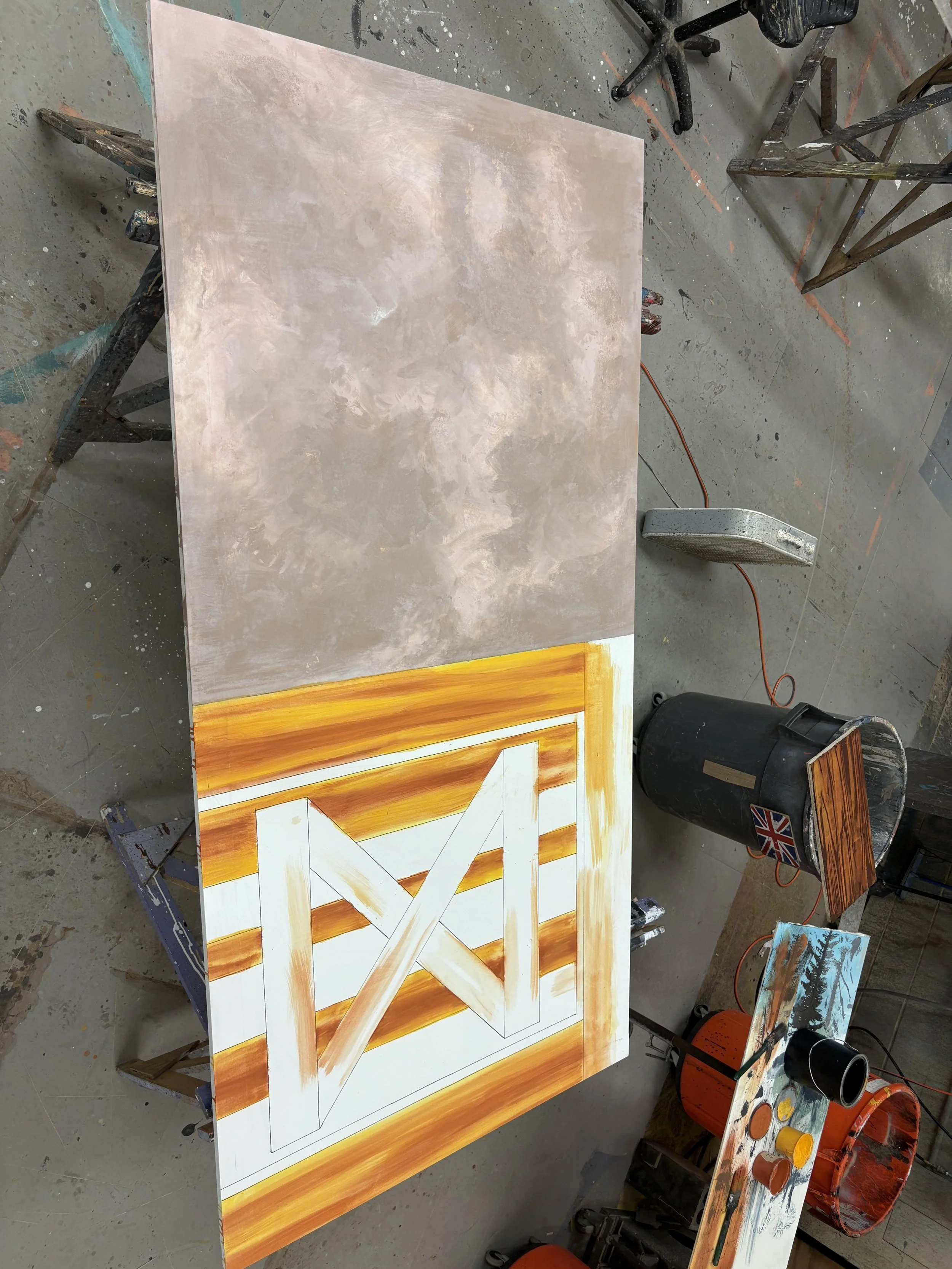 Marble and Wood Door Project in progress