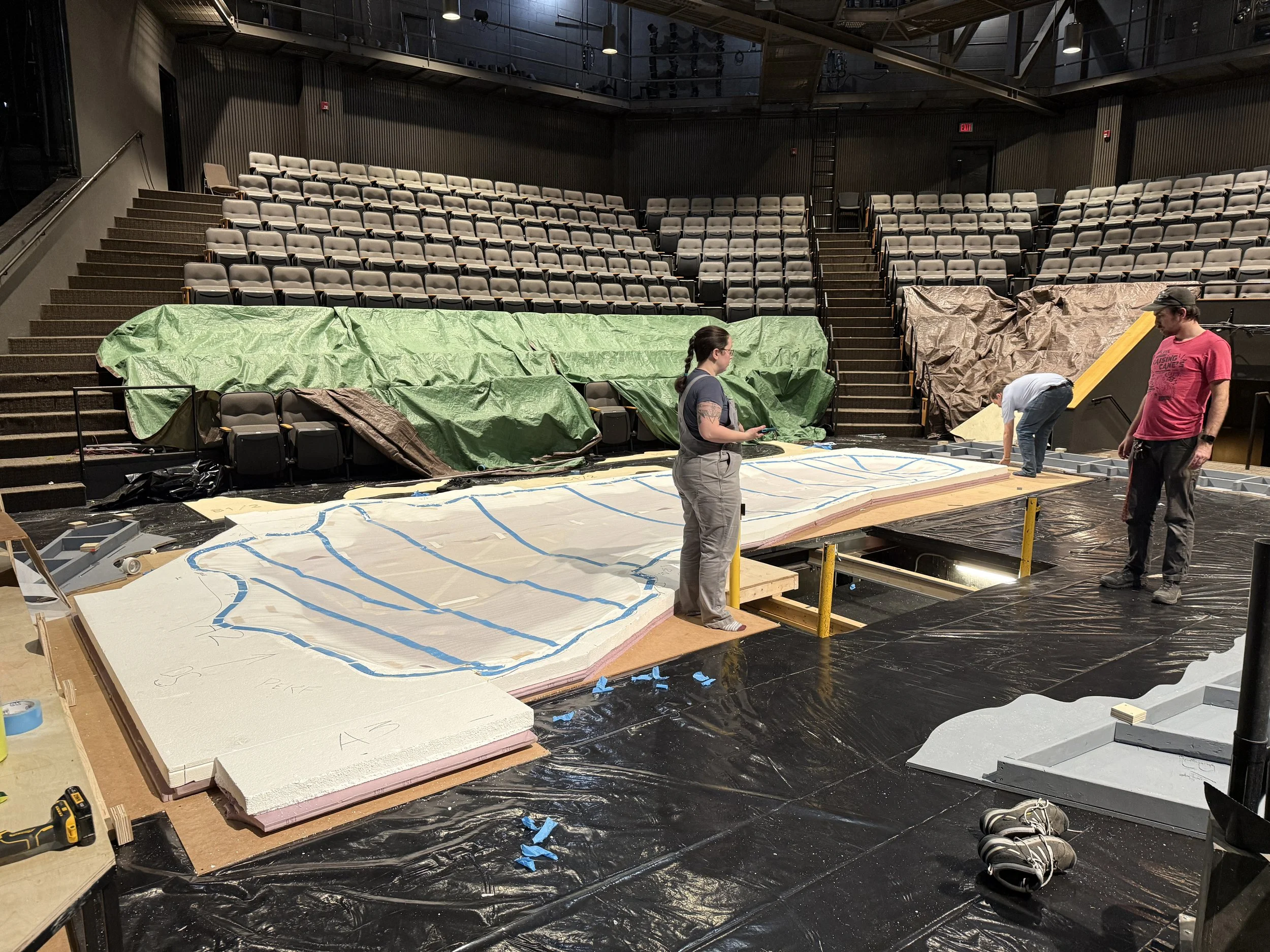 Foam liner layer installed