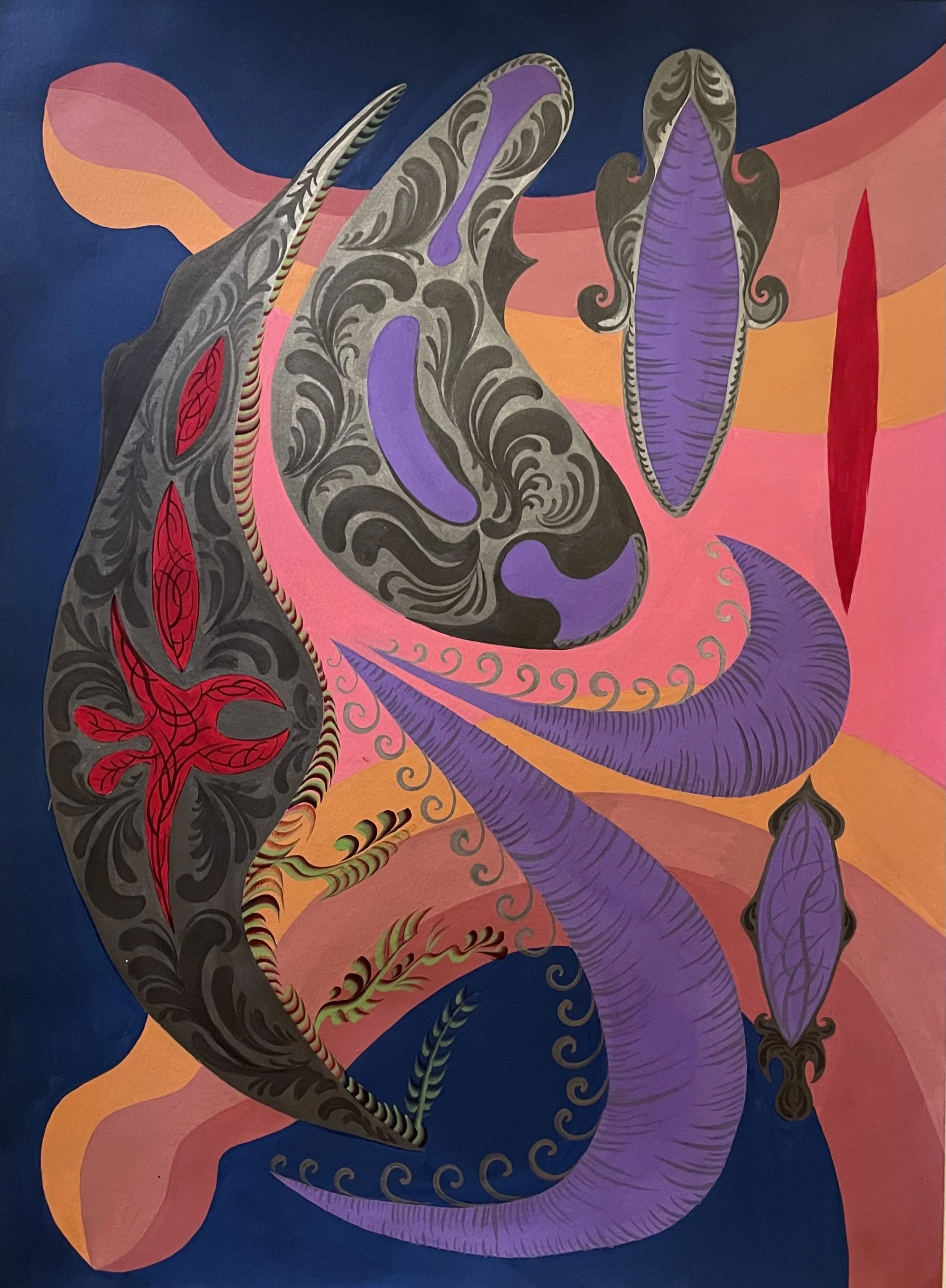 Armor IV
Gouache on Paper 
18x24in